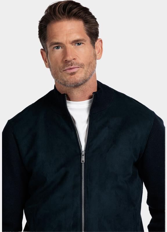 Baileys Vest Blauw Cardigan Zip  Front body sing 522087/60