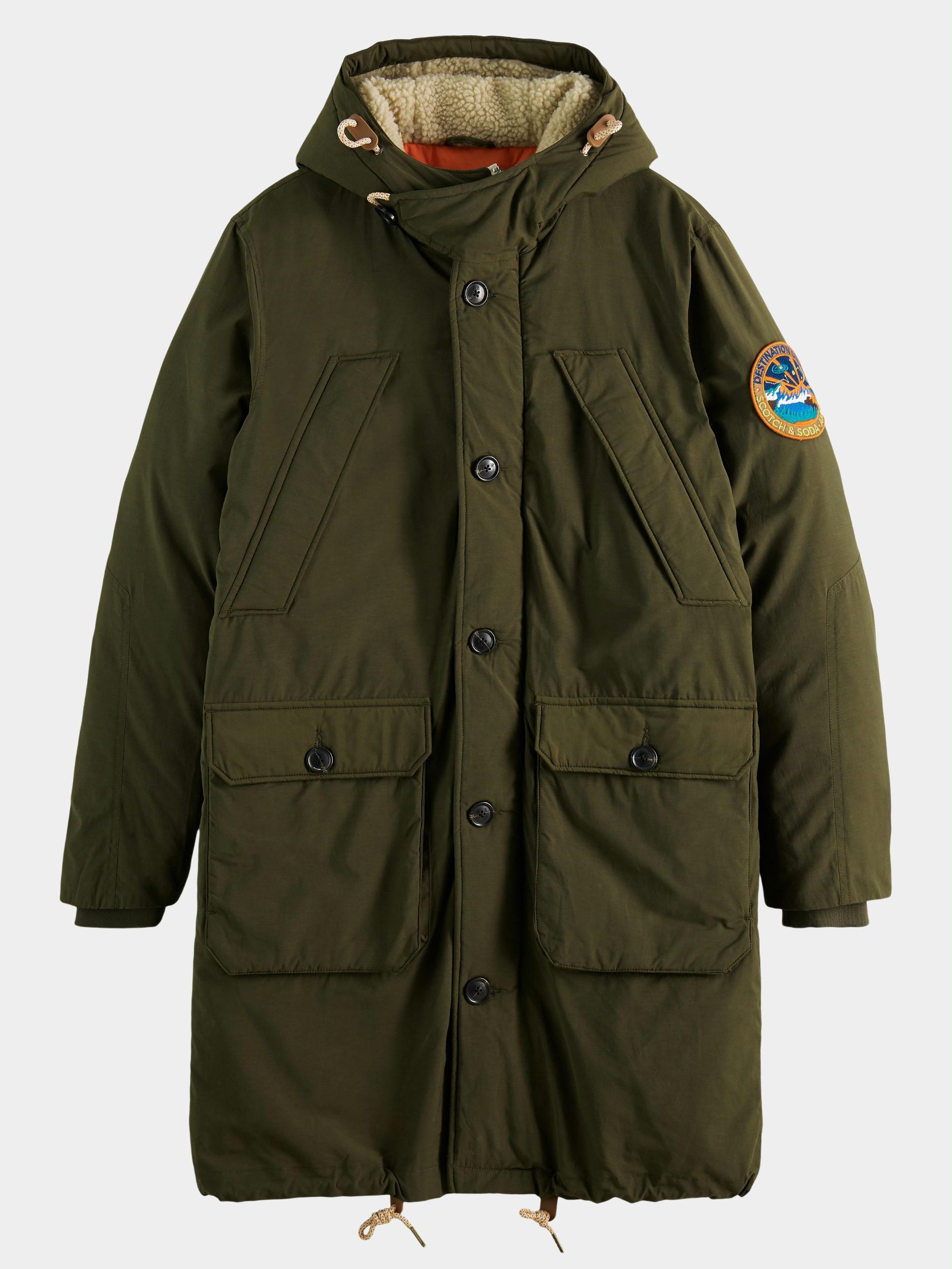 Scotch & Soda Winterjack Groen Heavy Weight padded parka 169114/0360