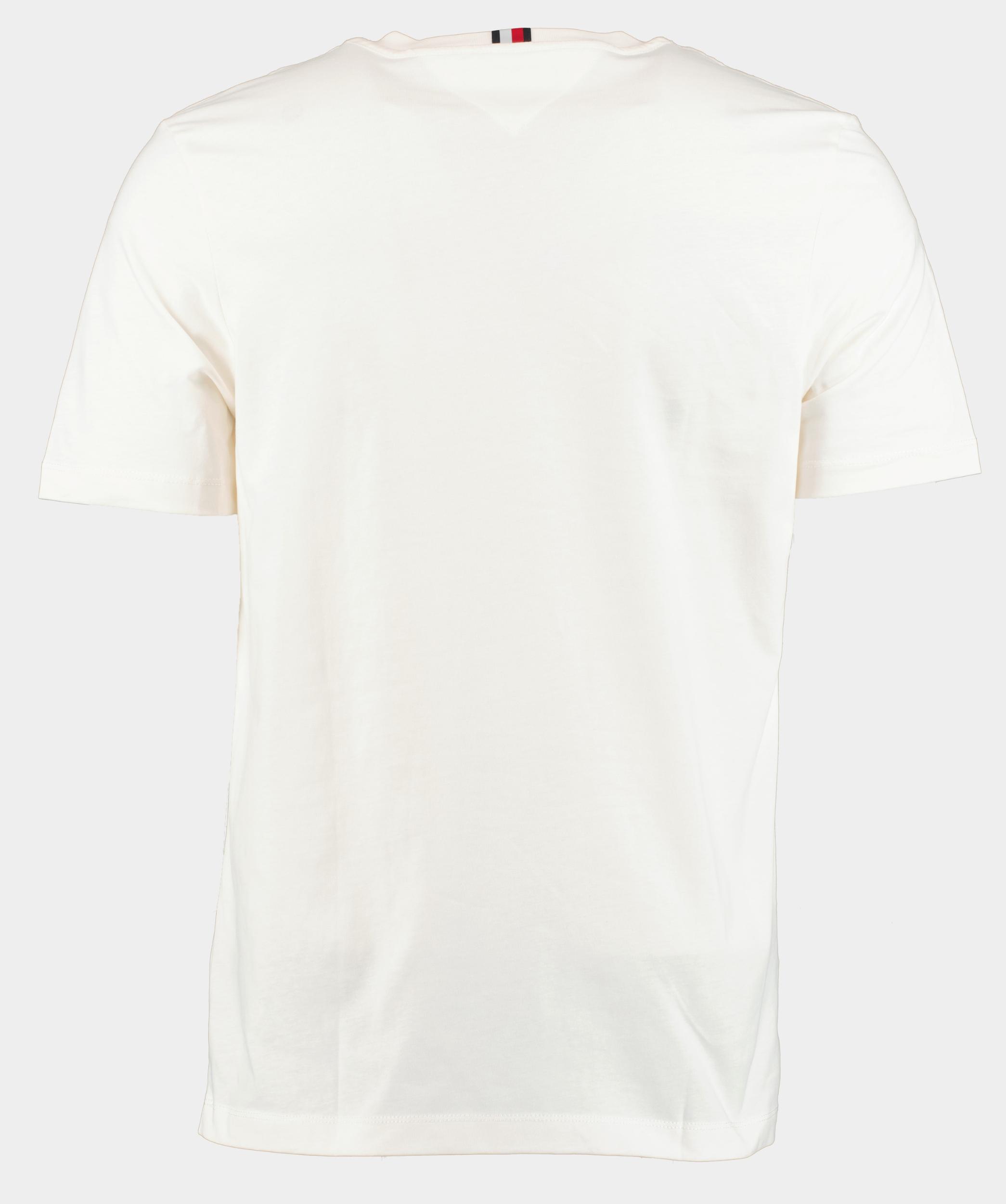 Tommy Hilfiger T-shirt korte mouw Wit Monotype Woven Label Tee MW0MW35459/YBR