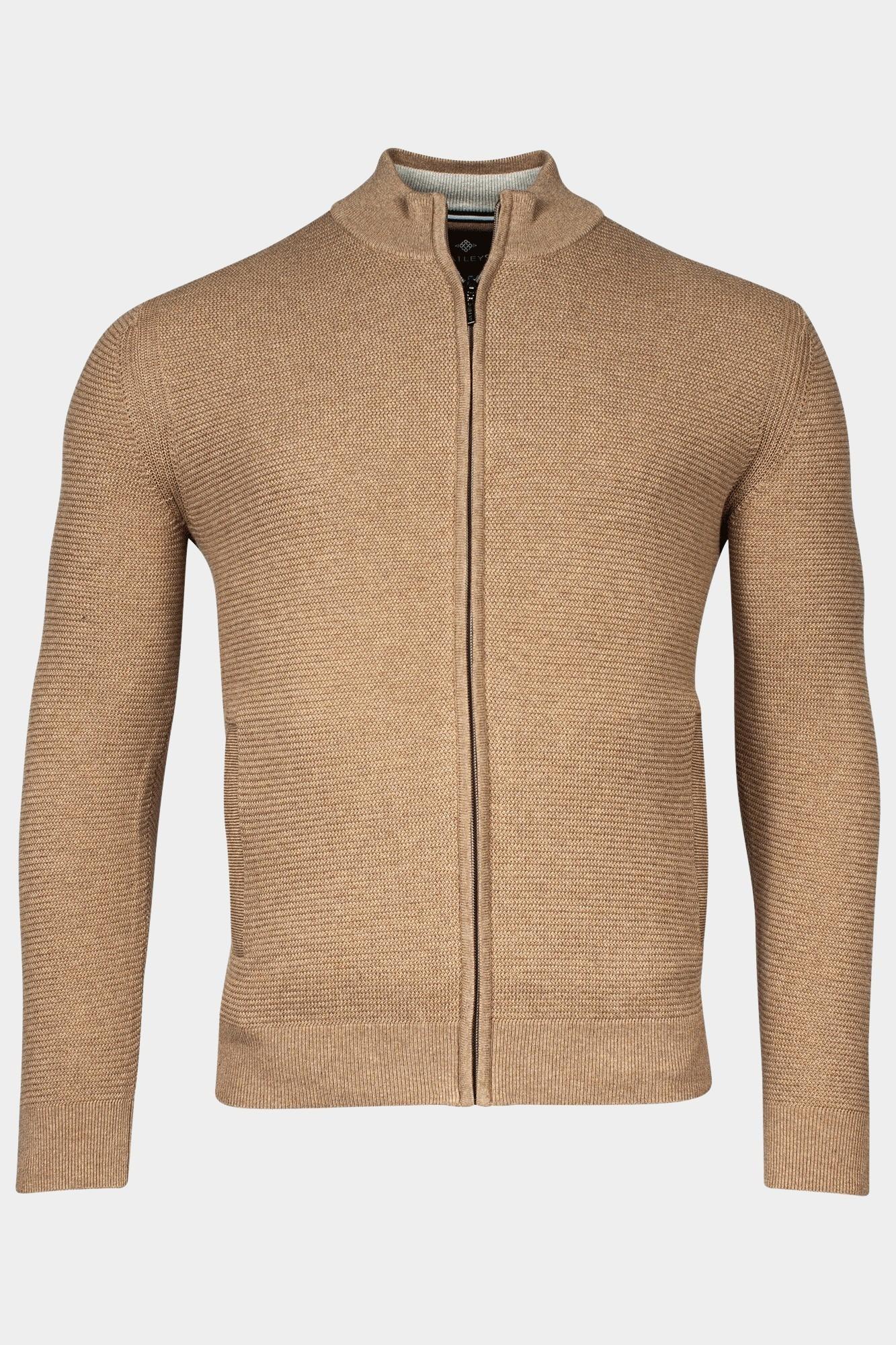 Baileys Vest Bruin Cardigan Zip  14gg, allover m 412090/835