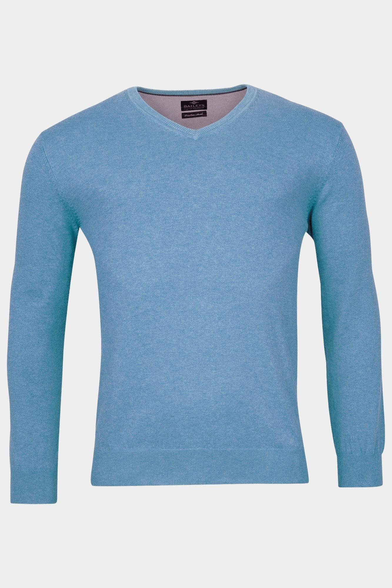 Baileys Pullover Blauw V-Neck Pullover  12gg, Single 418100CCT-3/625