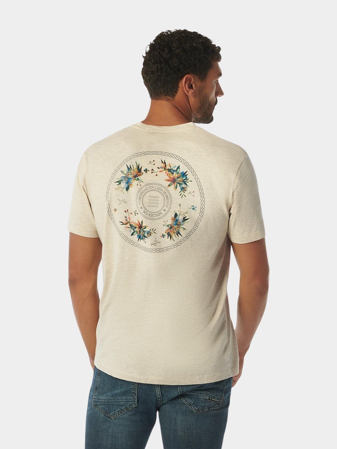 No Excess T-shirt korte mouw Grijs T-Shirt V-Neck Melange Garmen 23350338/122
