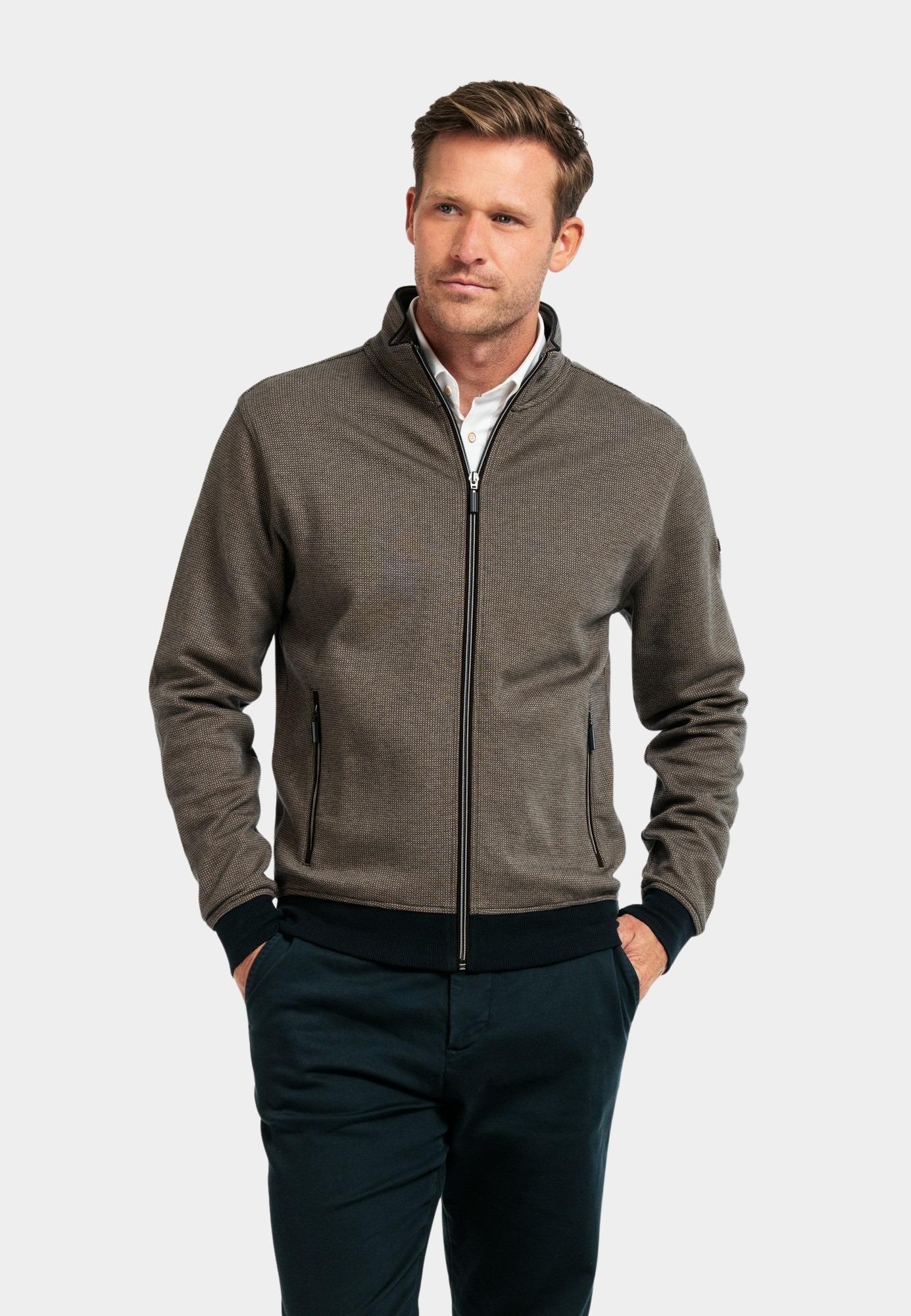 Baileys Vest Bruin Sweat Cardigan Zip 422201/83