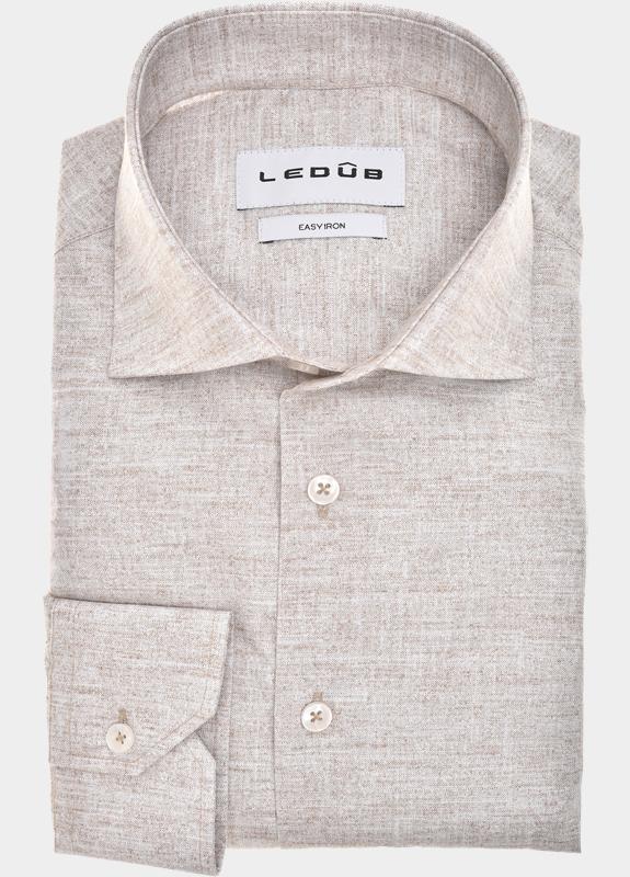 Ledub Business hemd lange mouw Bruin  0143315/620-000-000