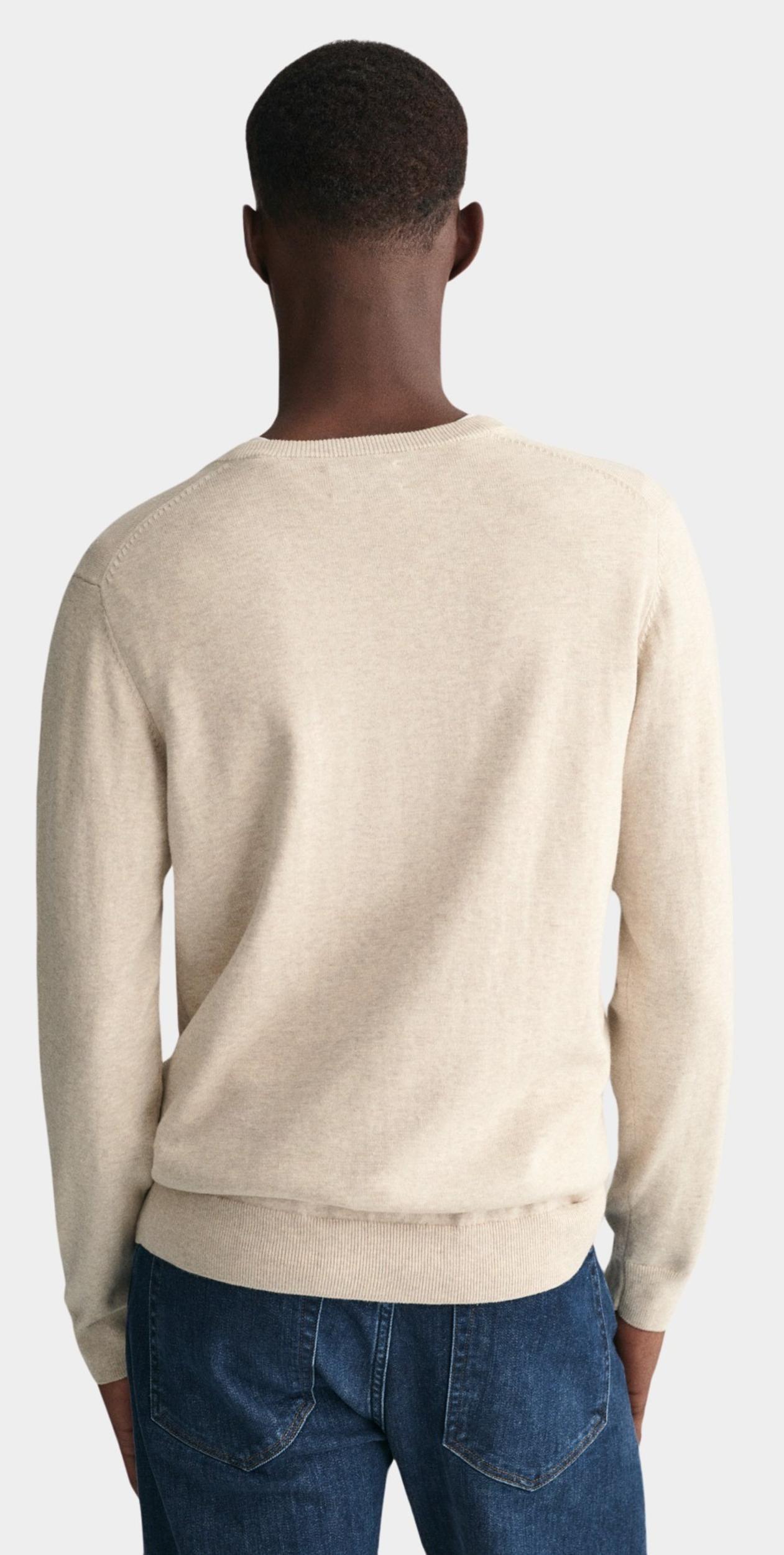 Gant Pullover Beige Classic Cotton V-Neck 8030562/291