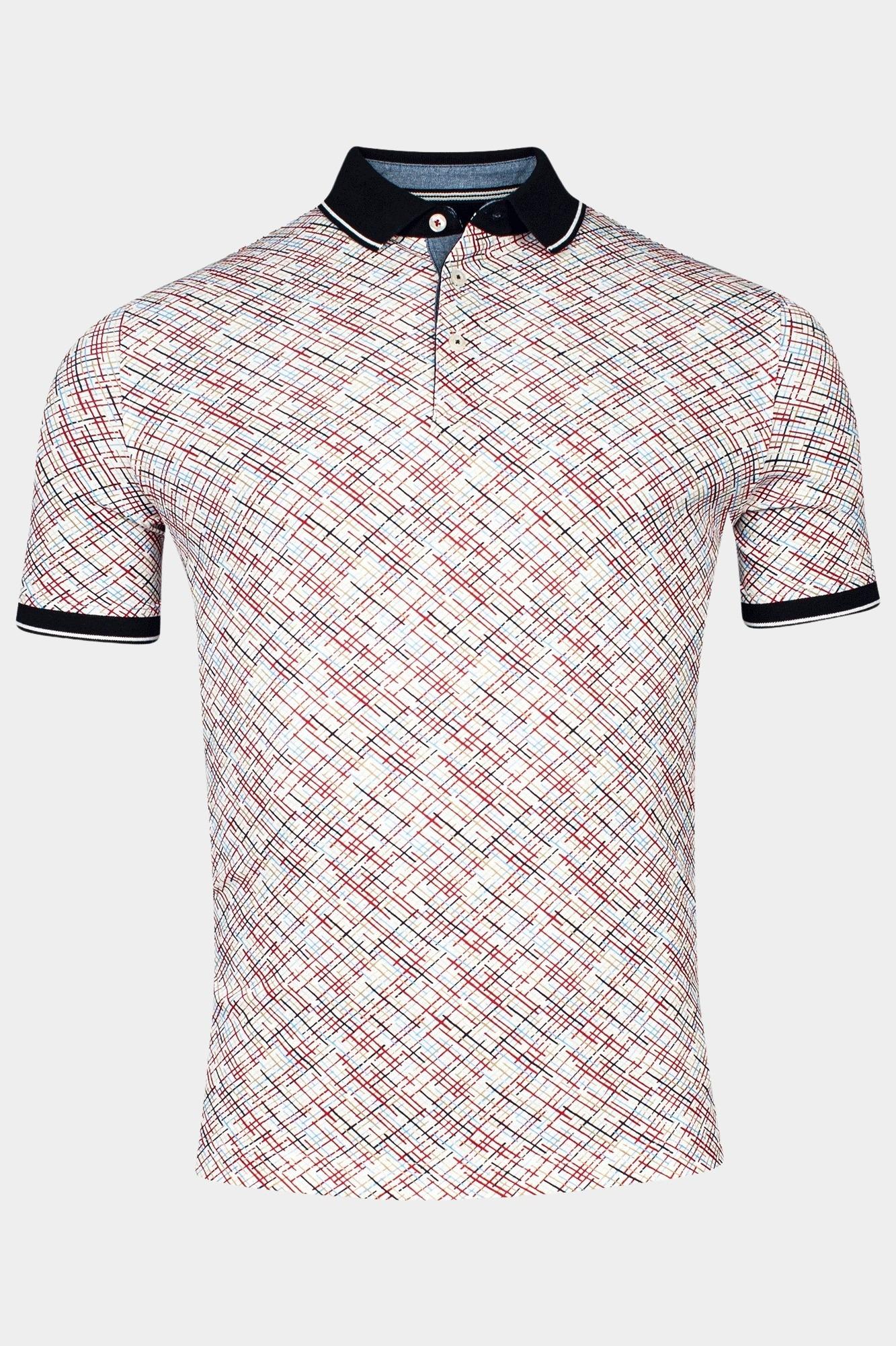 Baileys Polo korte mouw Roze Poloshirt Pique allover print 415271/31
