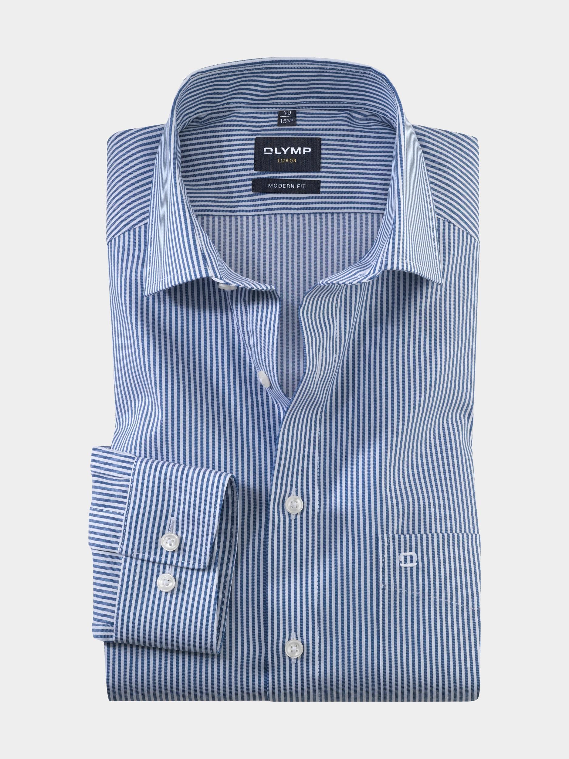 Olymp Business hemd lange mouw Blauw  074669/18