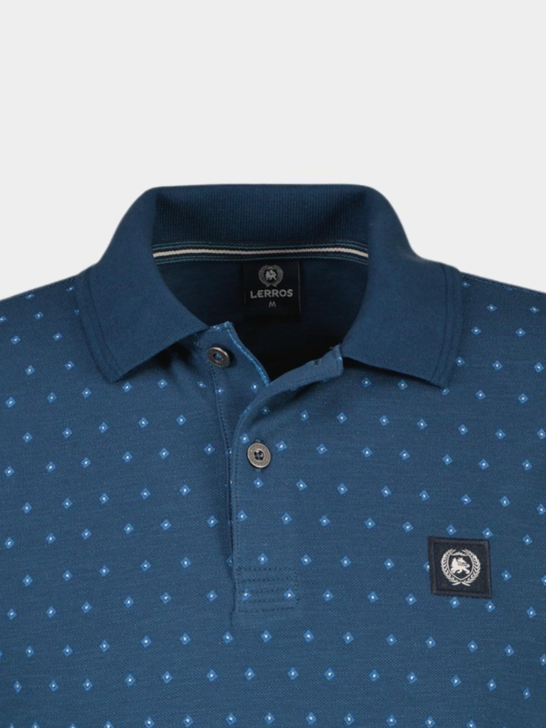 Lerros Polo korte mouw Blauw POLO 1/2 ARM 2433224/448 STORM BLUE