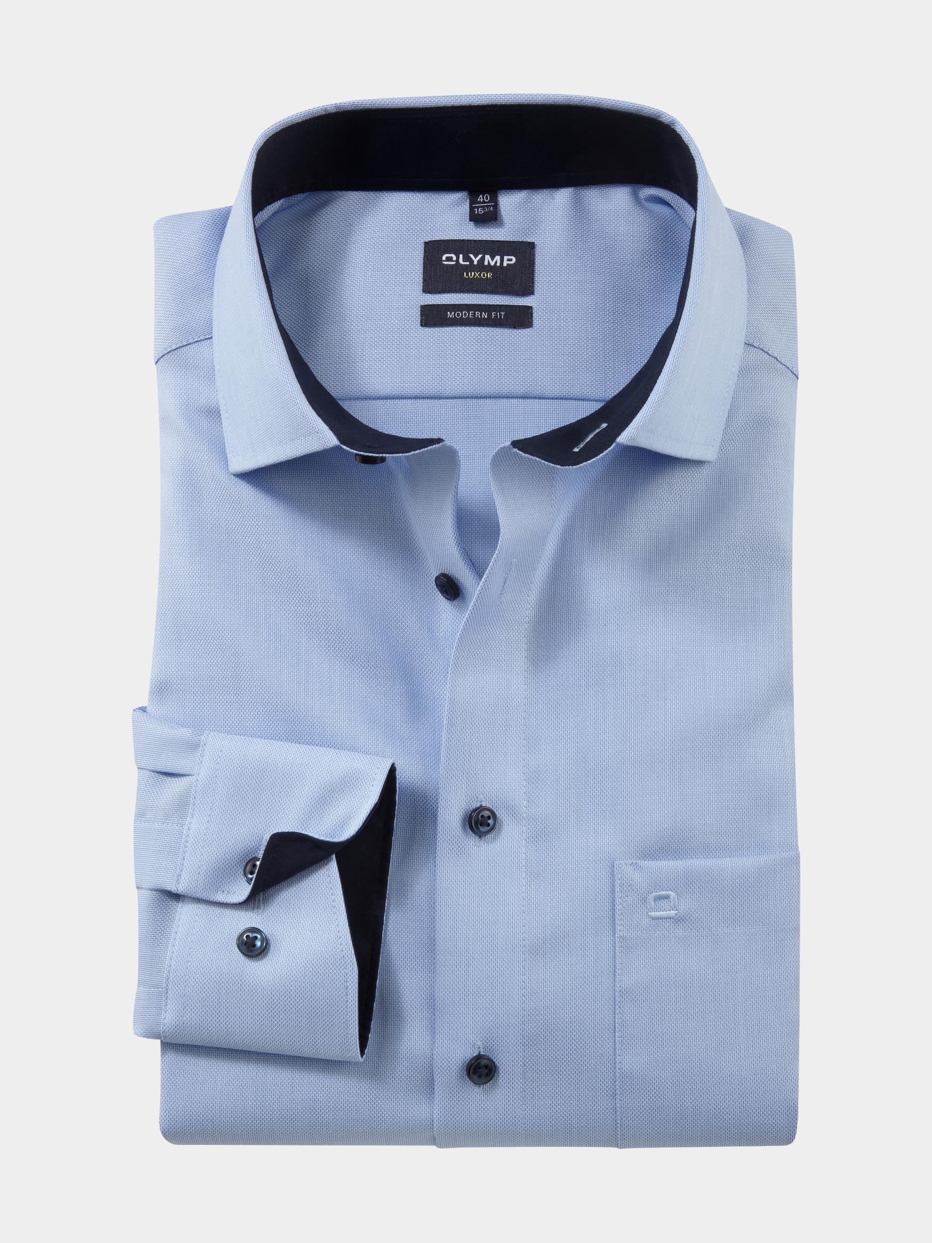 Olymp Business hemd lange mouw Blauw 0400/64 Hemden 040064/10