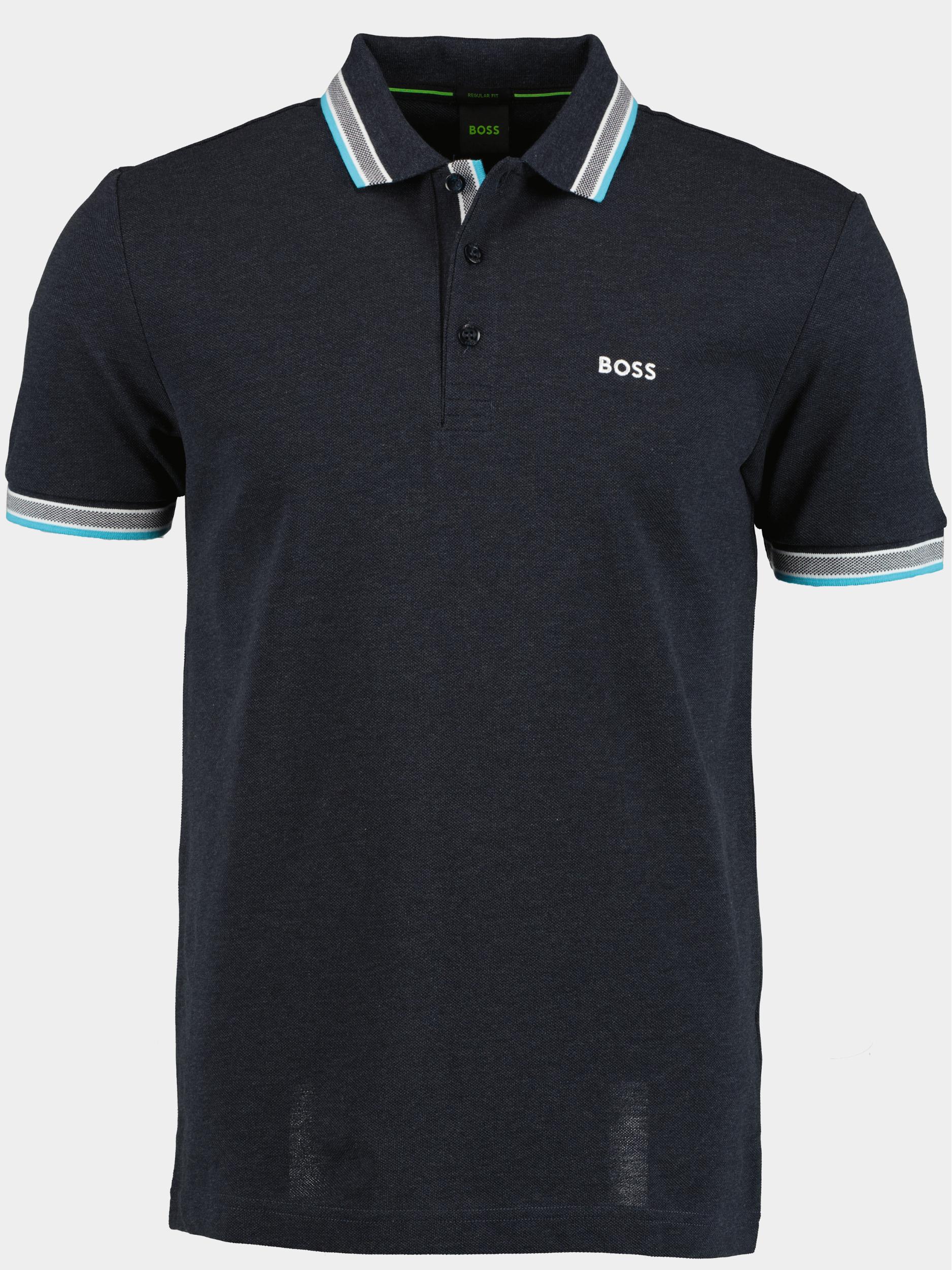 BOSS Green Polo korte mouw Blauw Paddy 10241663 01 50468983/414