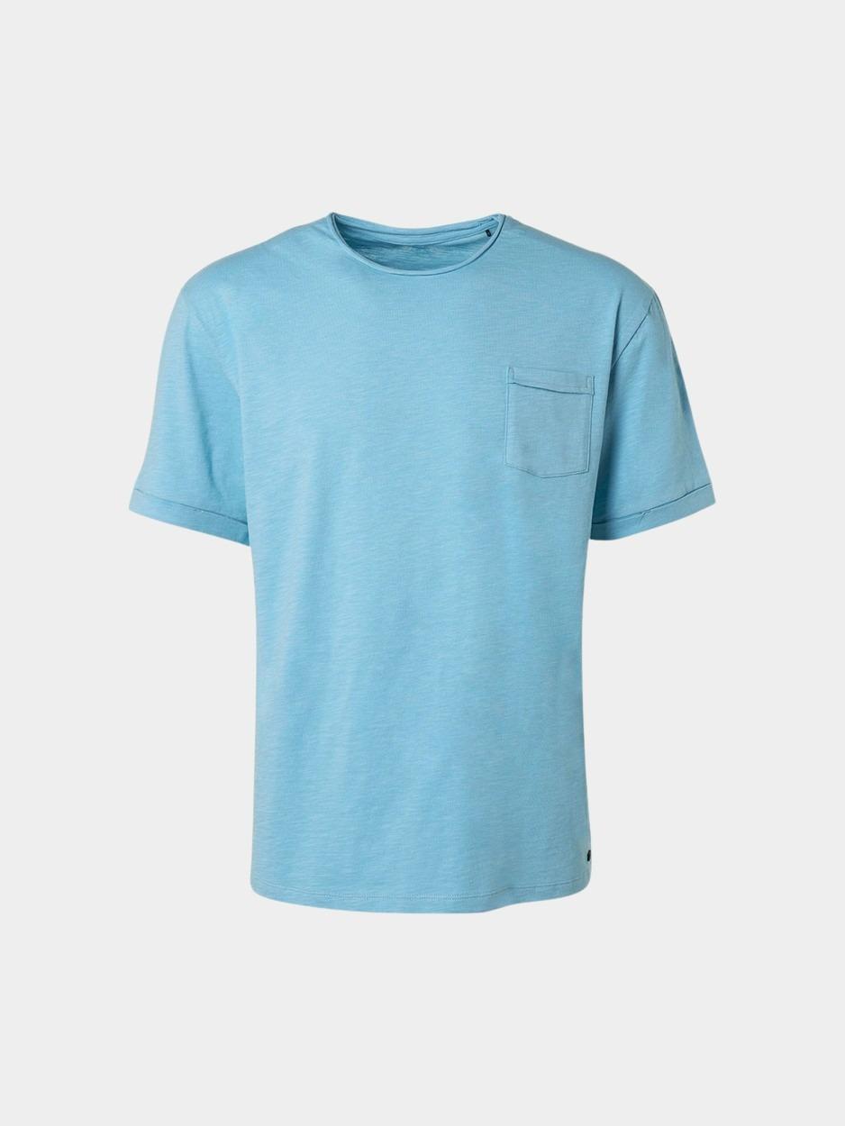 No Excess T-shirt korte mouw Blauw T-Shirt Crewneck Slub Respons 19340202SN/128