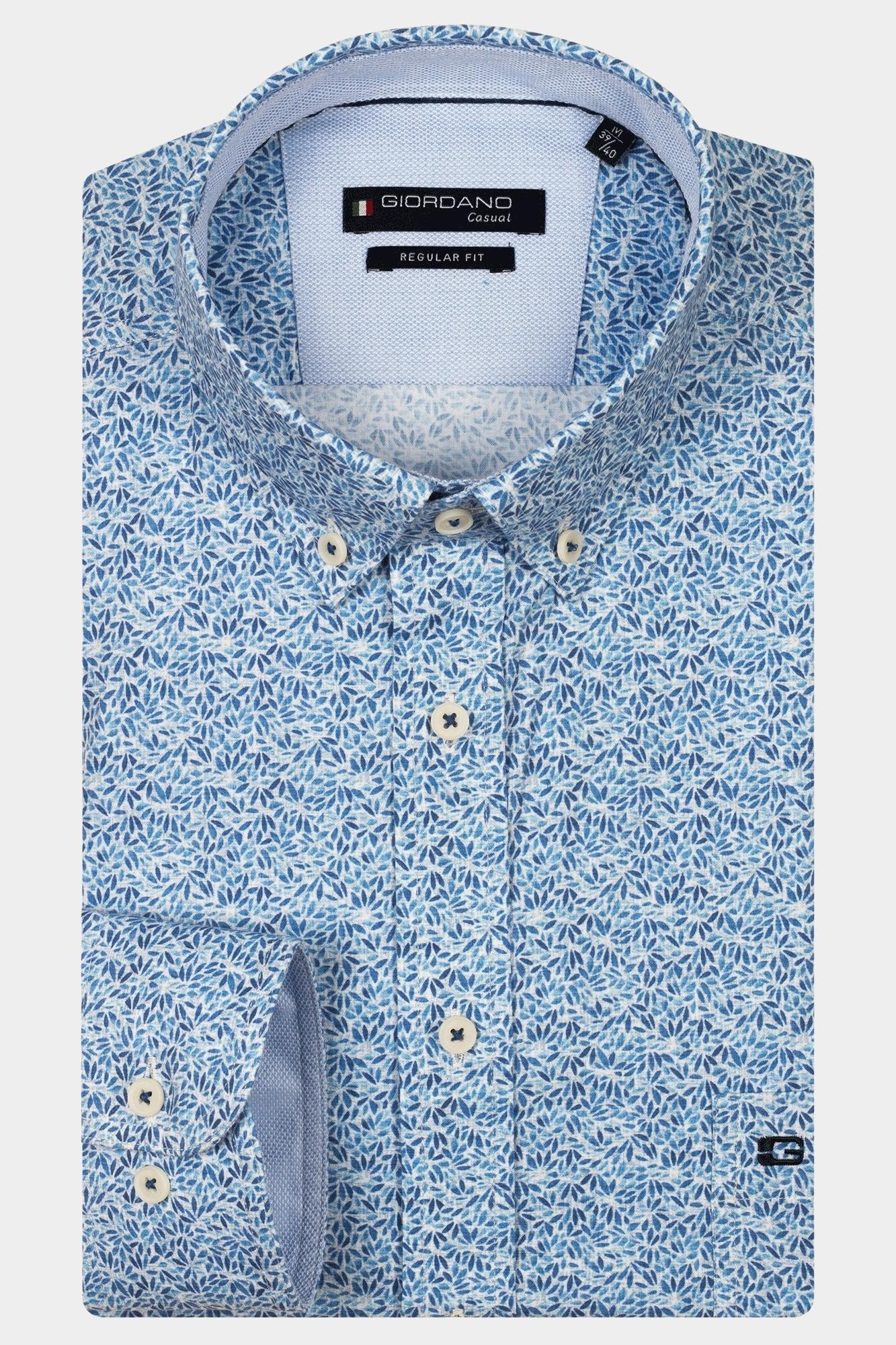 Giordano Casual hemd lange mouw Blauw Ivy long sleeve button down s 517038/60