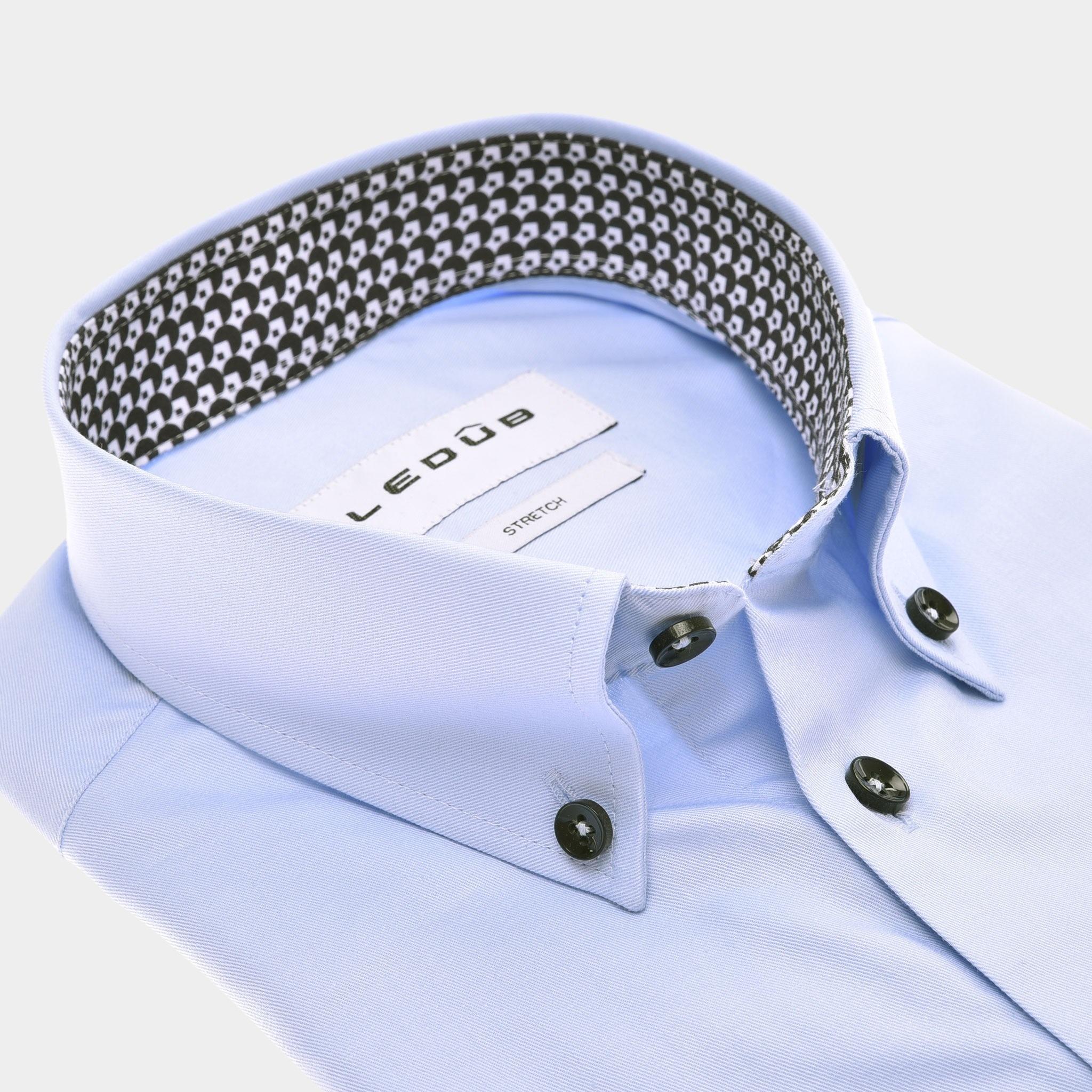 Ledub Business hemd korte mouw Blauw  0142807/130-190-000