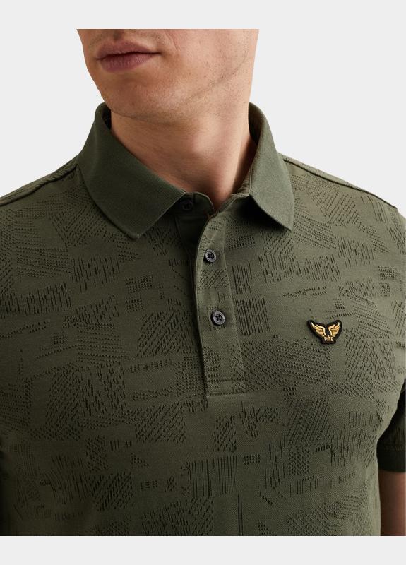 PME Legend Polo korte mouw Groen Short sleeve polo jacquard je PPSS2603883/6150