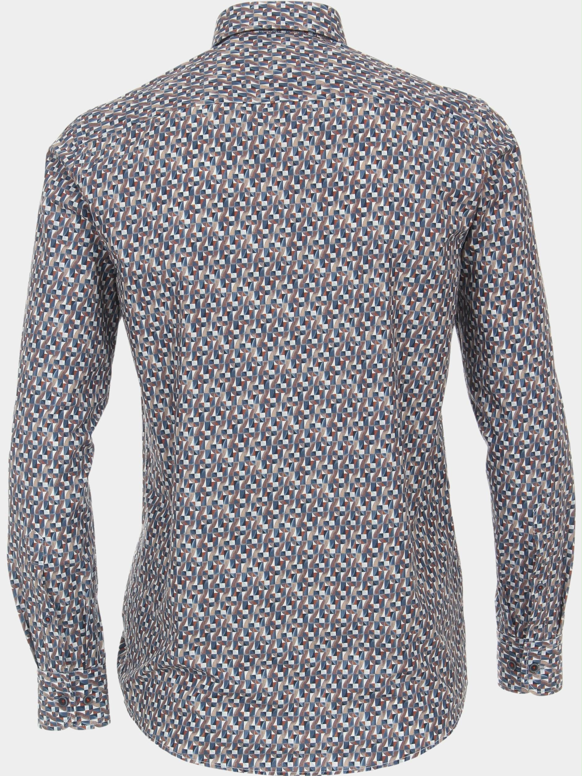 Casamoda Casual hemd lange mouw Blauw B.D. Casual Fit 434010500/100
