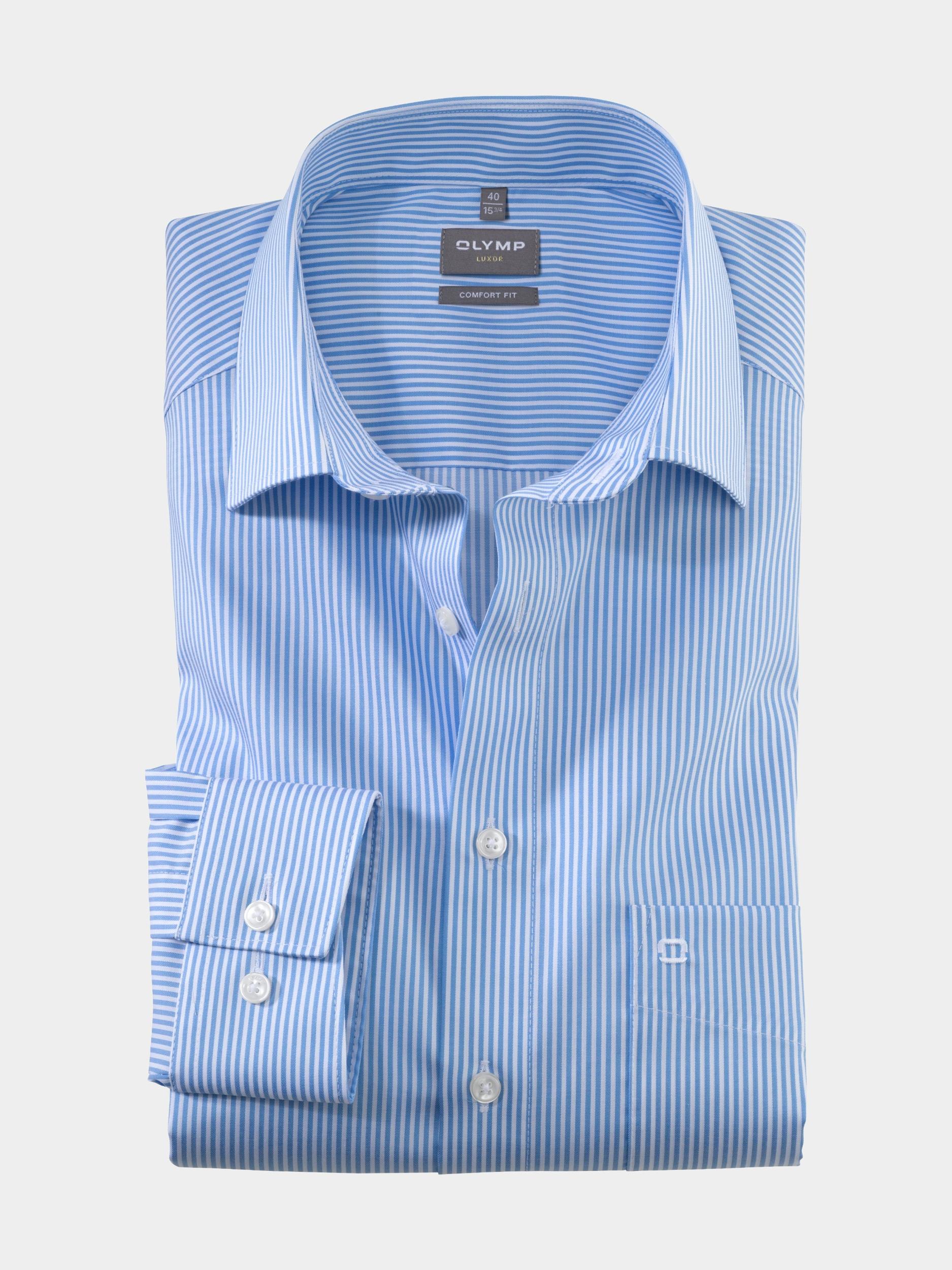 Olymp Business hemd lange mouw Blauw 0726/64 Hemden 072664/11