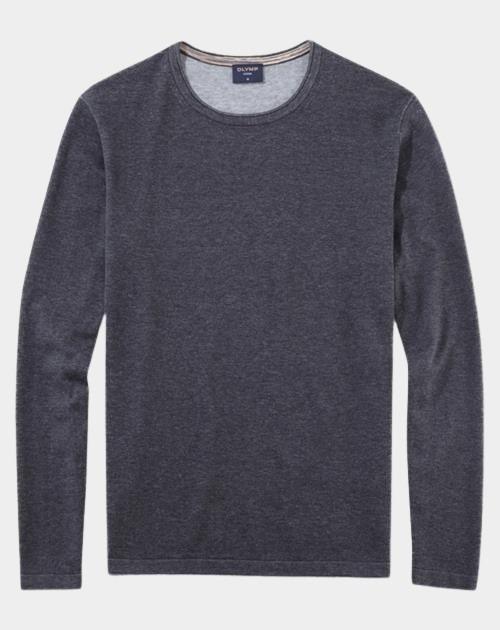 Olymp Pullover Grijs Rundhals Strick 535585/67
