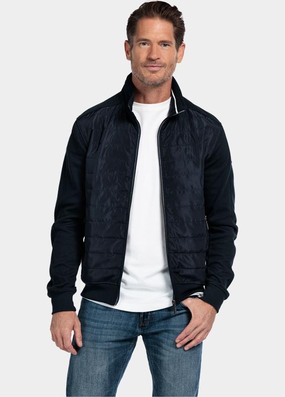 Baileys Vest Blauw Sweat Cardigan Zip  Honeycomb 522239/60