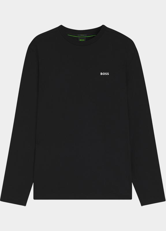 BOSS Green T-shirt lange mouw Zwart Tee Long 10256064 01 50506365/001