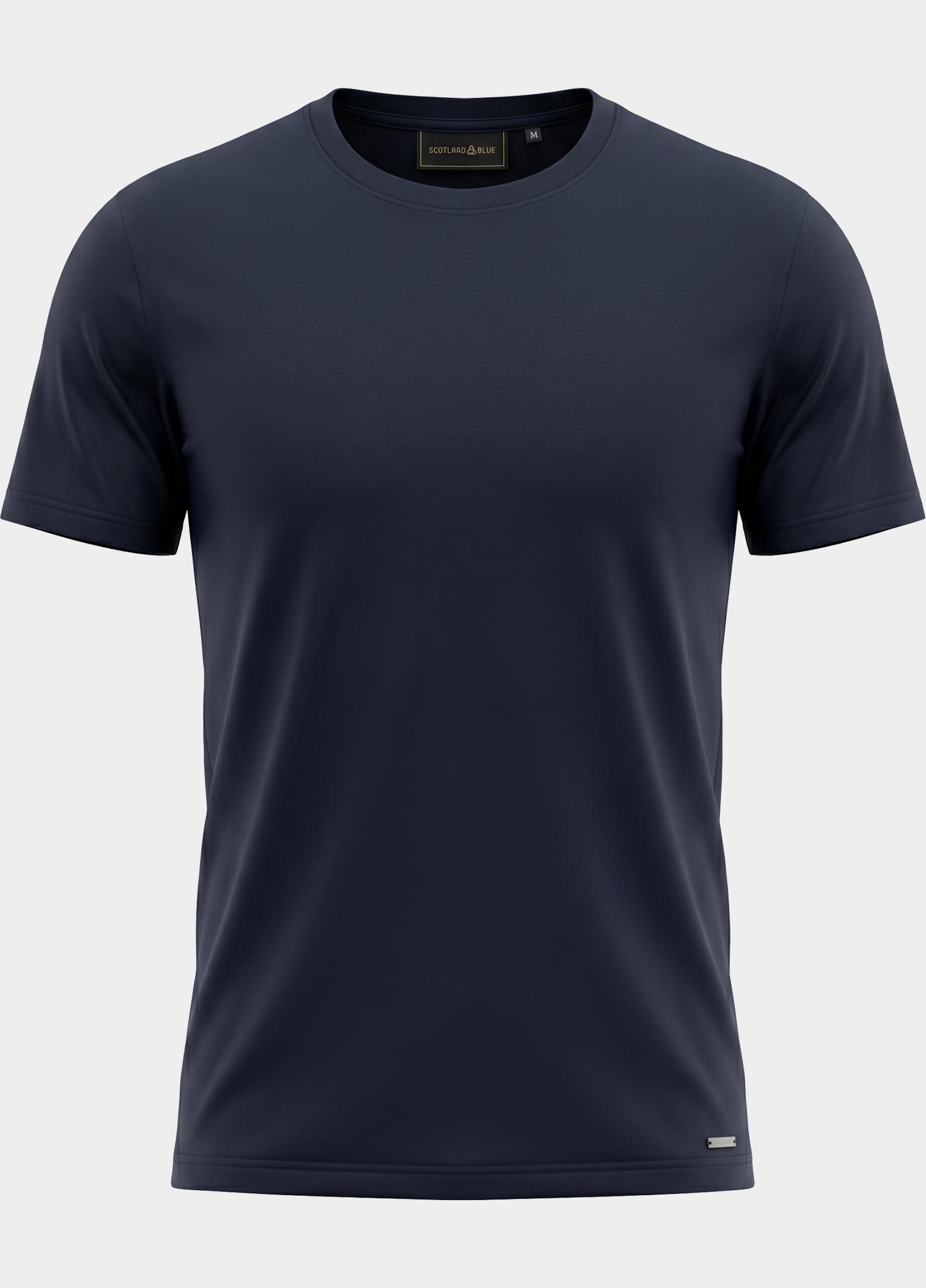 Scotland Blue T-shirt heren Blauw Parker T-shirt SPE25108PA33SB/290 navy