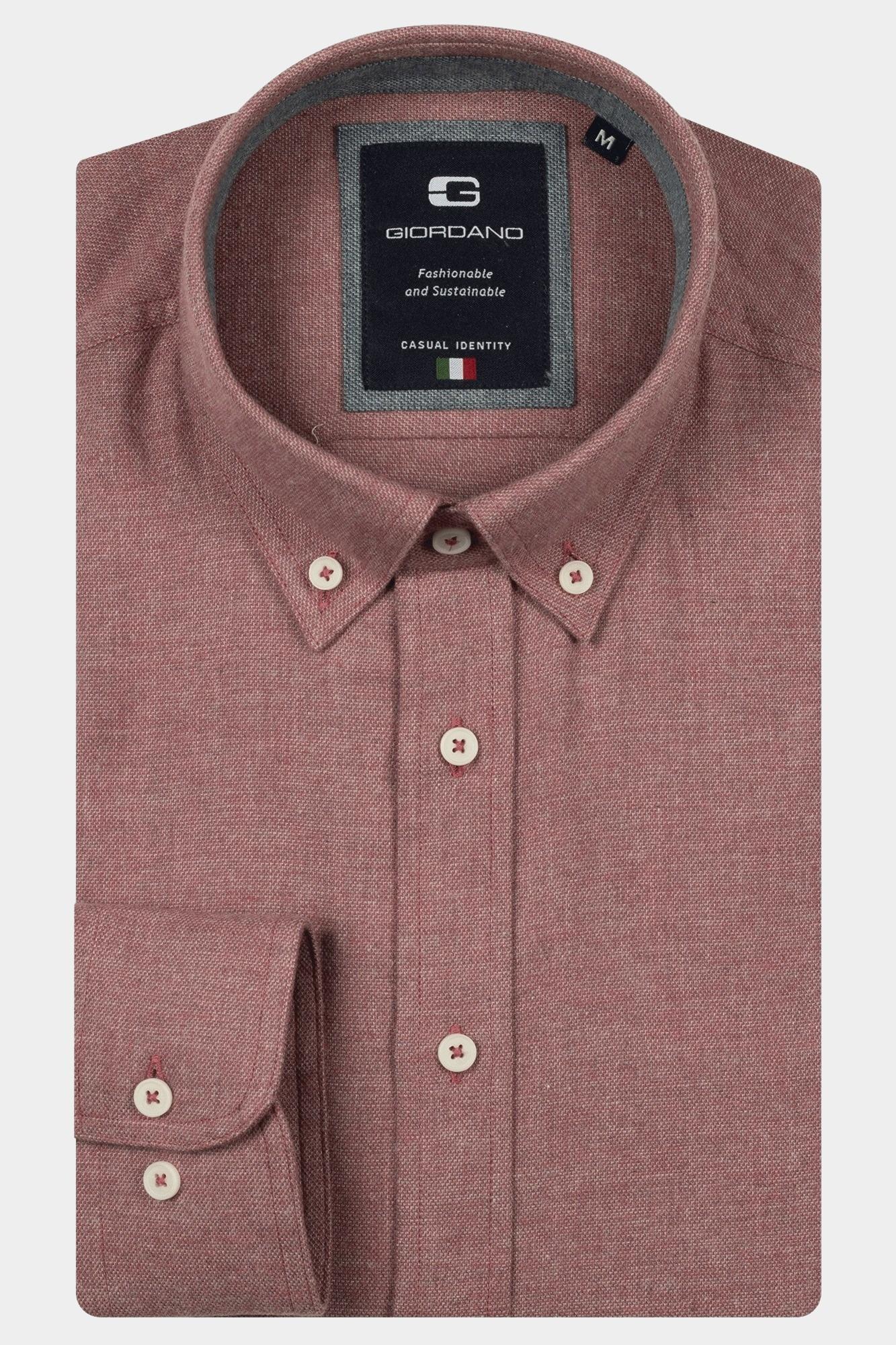 Giordano Casual hemd lange mouw Paars Loretto long sleeve button do 527855/40