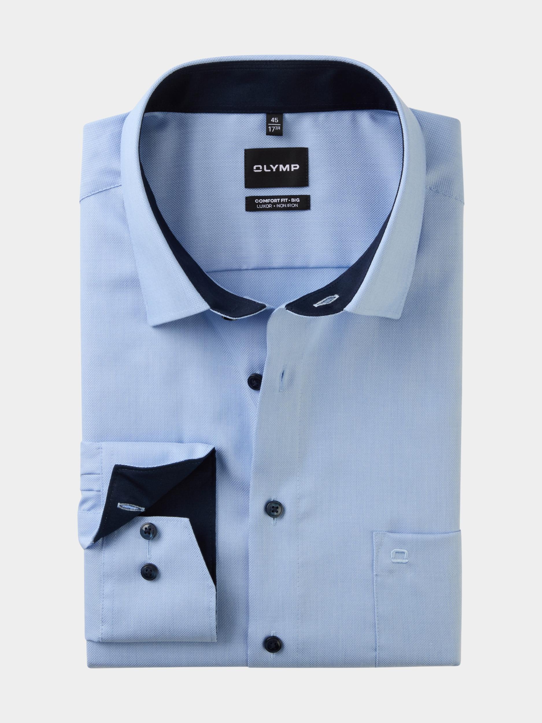 Olymp Business hemd lange mouw Blauw Big&Tall 141364/10