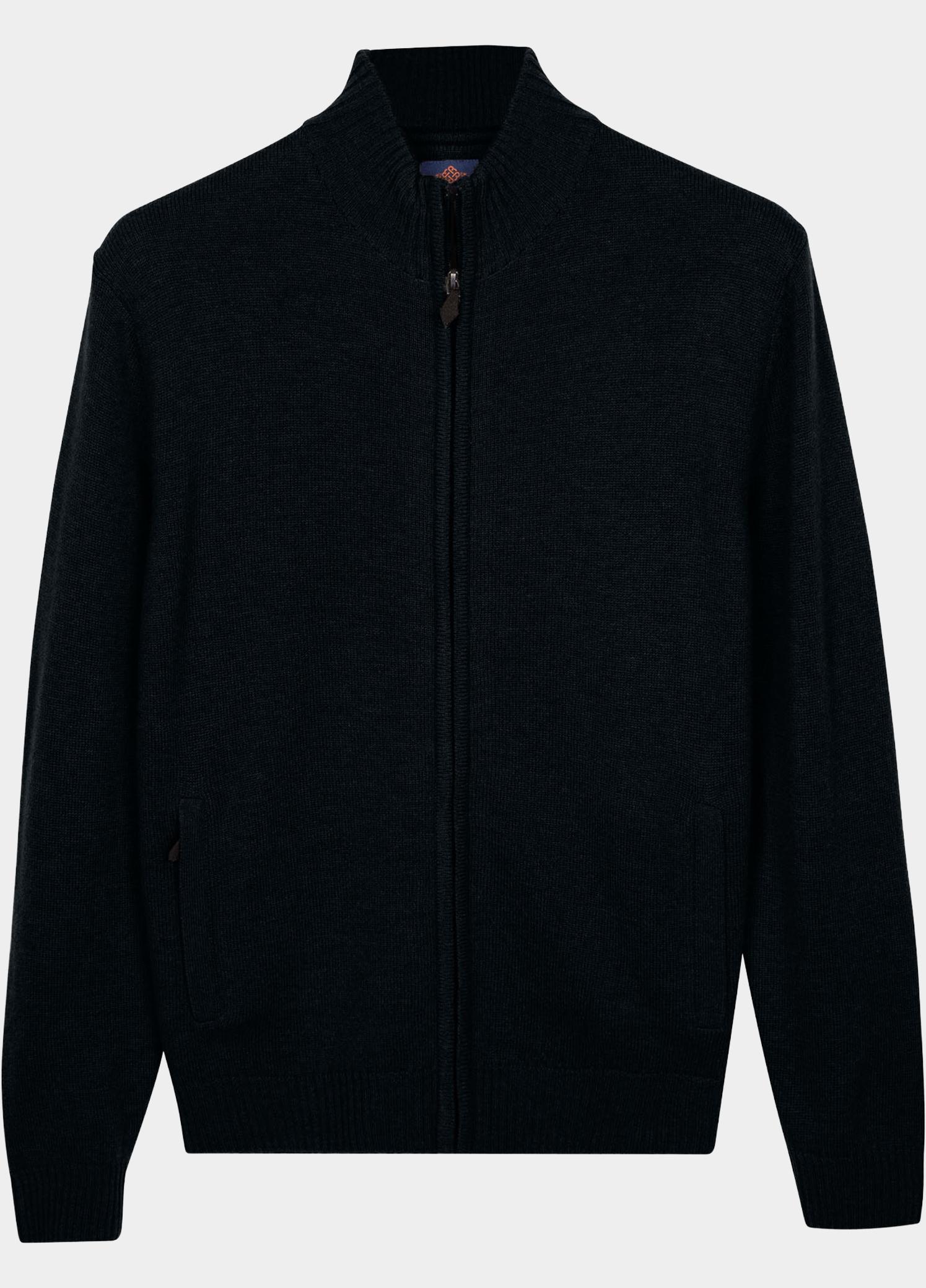 Baileys Vest heren Blauw Cardigan Zip  10gg, single kn 620096/60