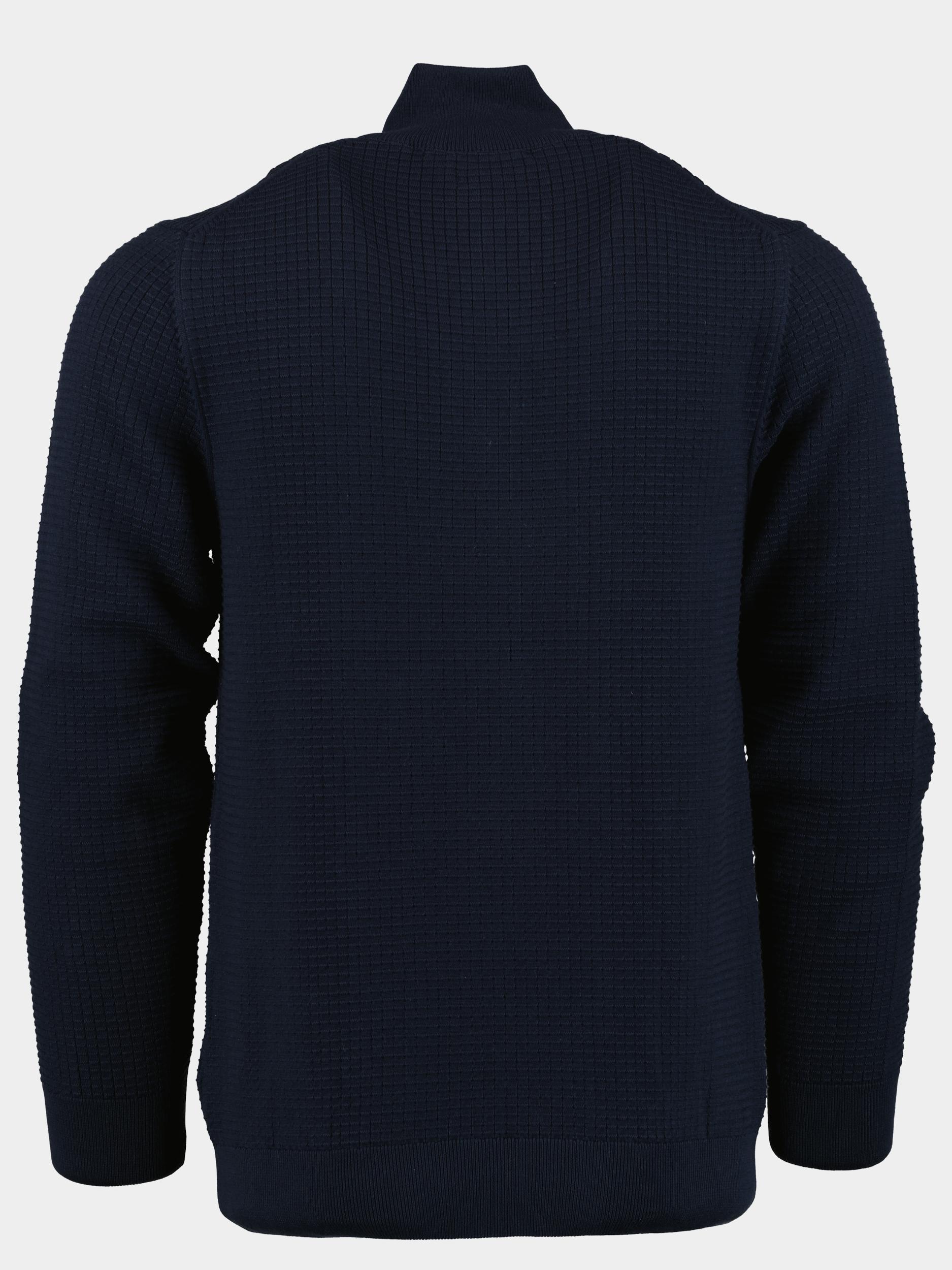 Gant Pullover Blauw D2. Cotton Texture Halfzip 8030150/433