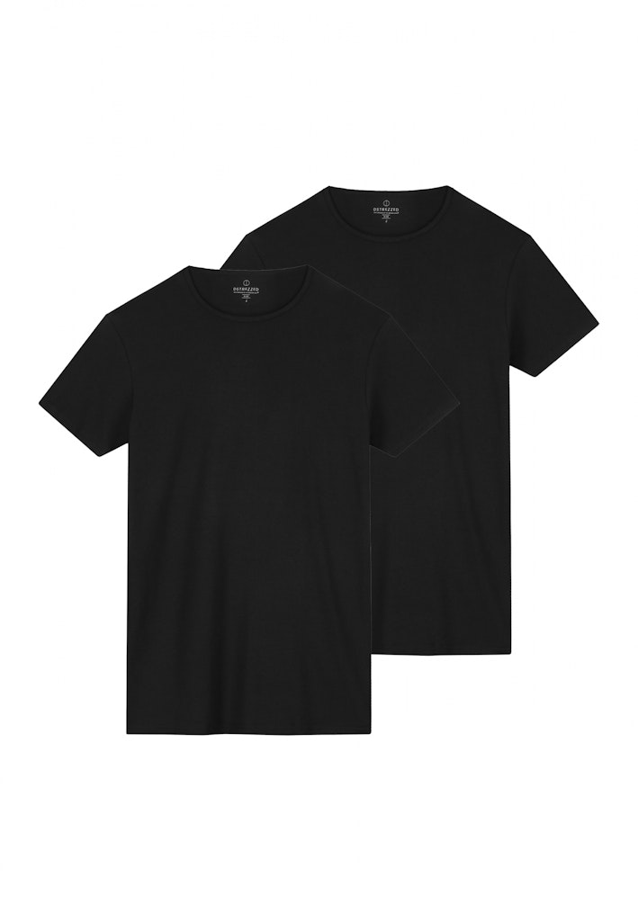 Dstrezzed T-shirt Zwart DS_Bronson 2 Pack Round Neck 707012/999