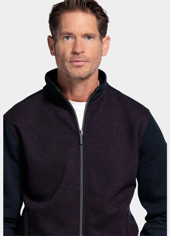 Baileys sweat vest Paars Sweat Cardigan Zip  2-tone Ja 522250/40
