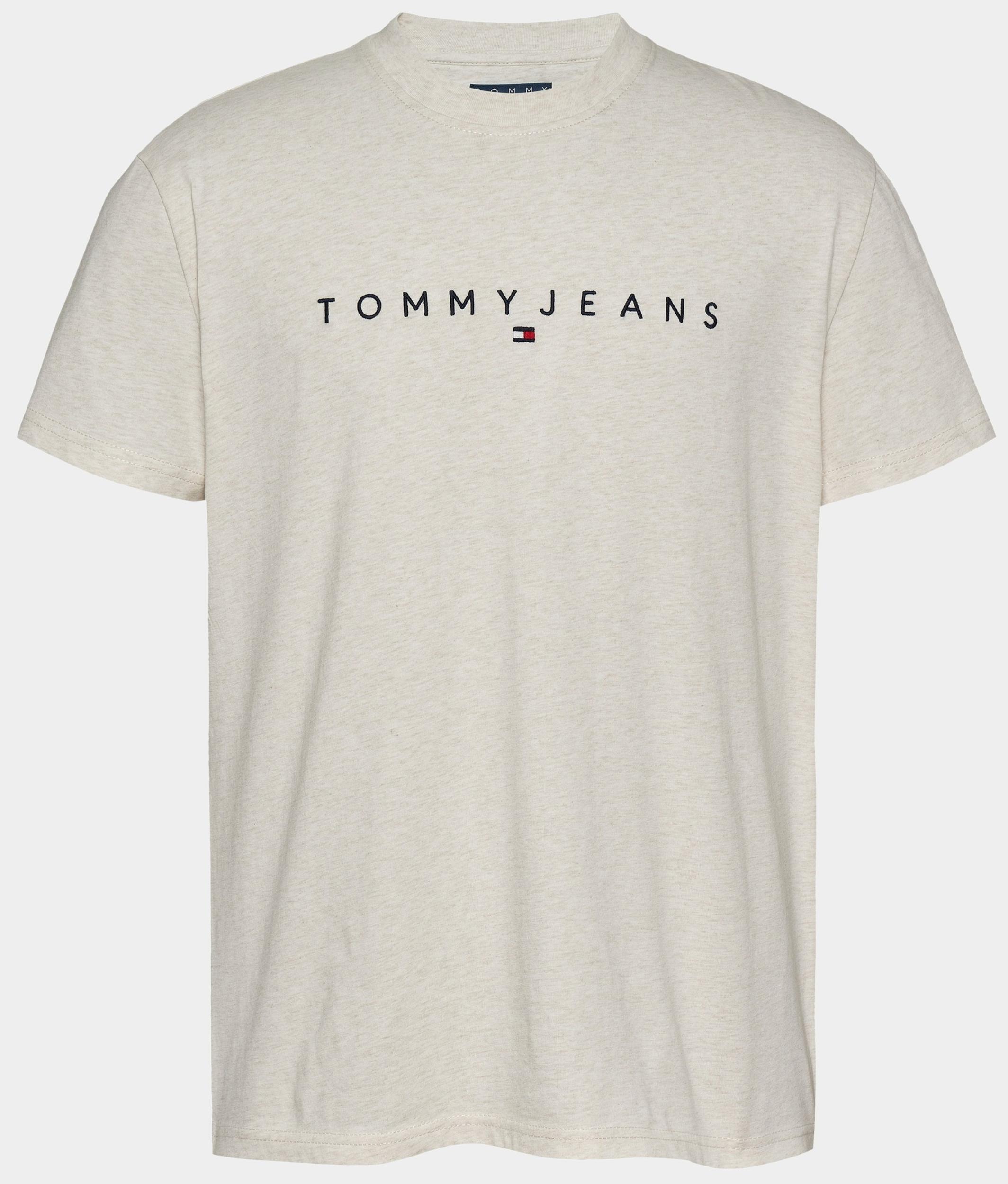 Tommy Jeans T-shirt korte mouw Beige TJM REG LINEAR LOGO TEE EXT DM0DM20744/AE3