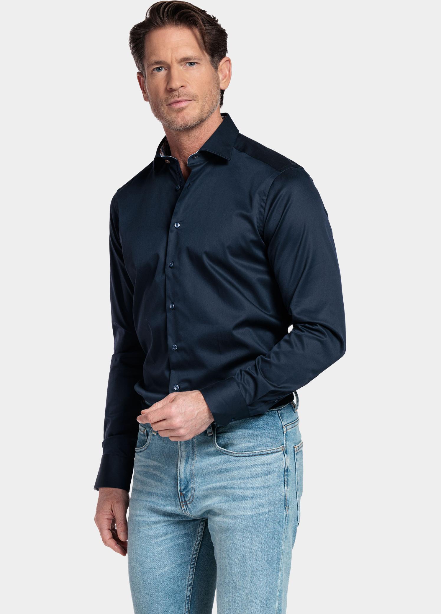 Giordano Overhemd heren Blauw Locarno Row Long Sleeve Semi 617815/60