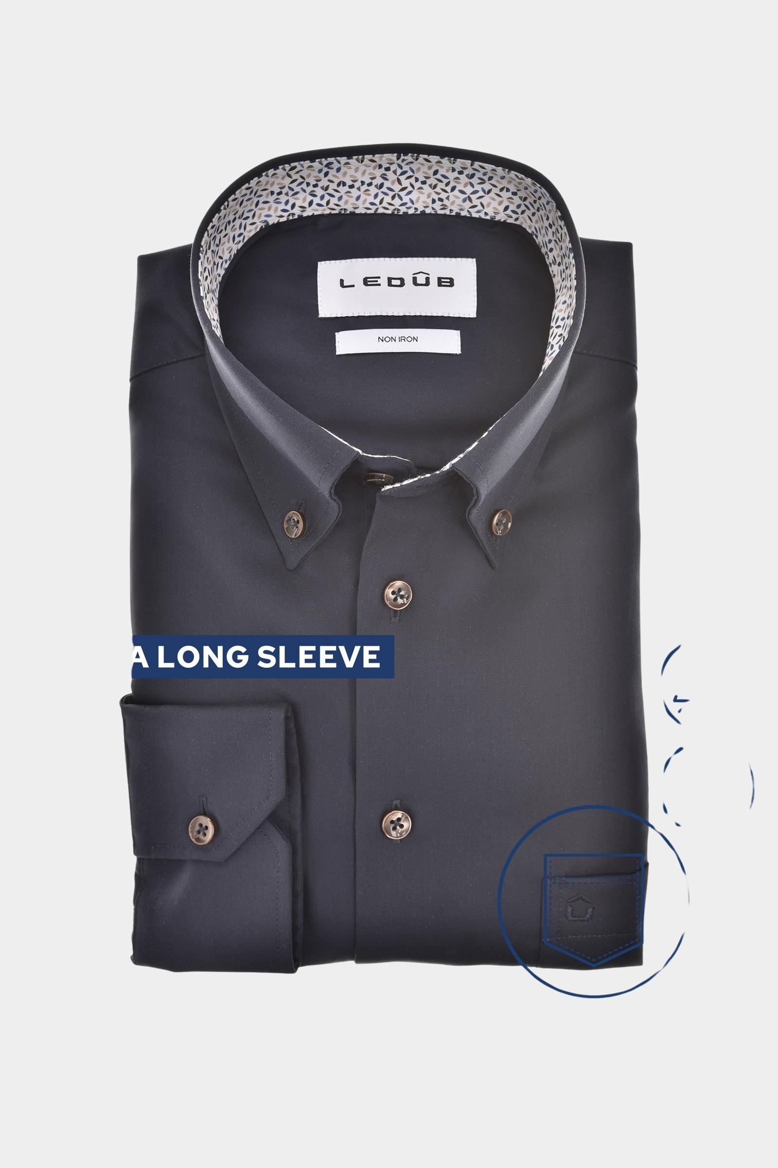 Ledub Overhemd extra lange mouw Blauw MFN7 0143053/190-640-000