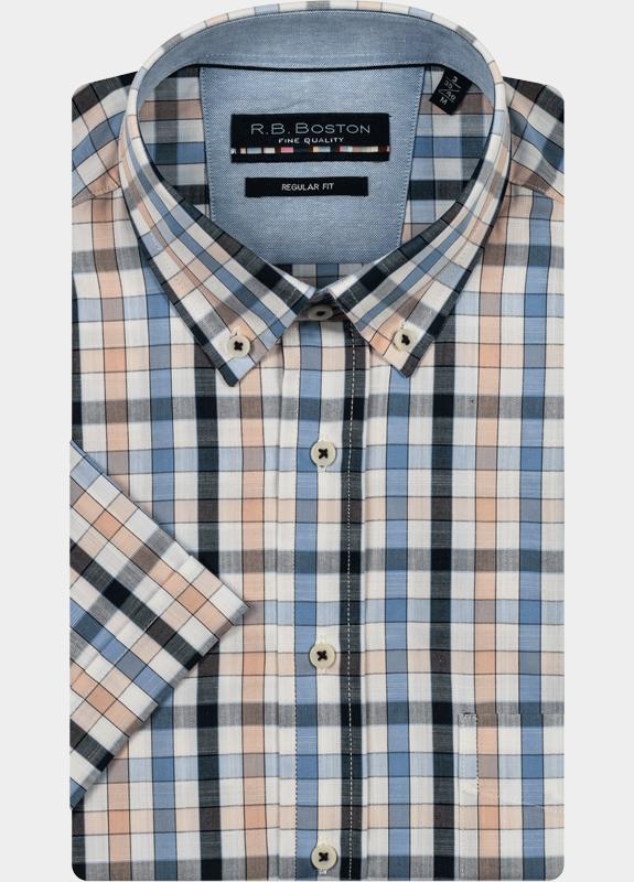 R.B. Boston Casual hemd korte mouw Geel Marshall SS Button Down 516670/20