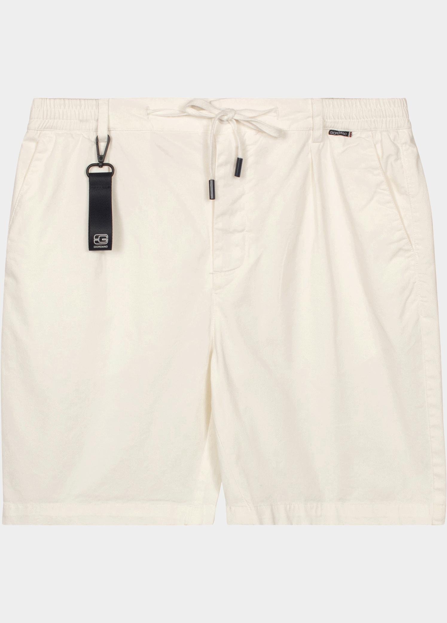 Giordano Korte Broek heren Wit Positano short Garment Dyed C 611110/10