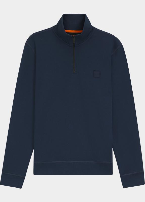BOSS Orange half zip sweater heren Blauw Zetrust 10234591 01 50468926/464