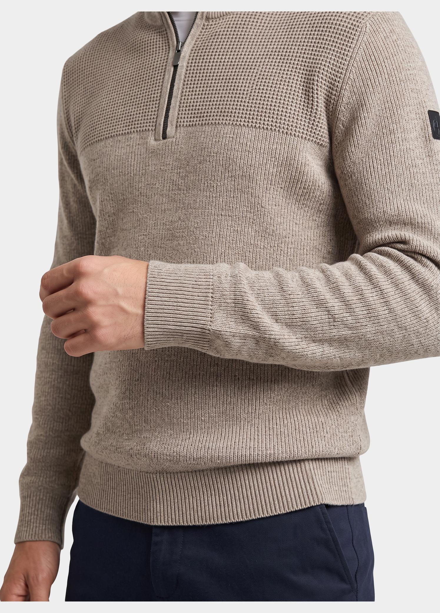 Casamoda Half Zip Bruin Stricktroyer 126280020/677