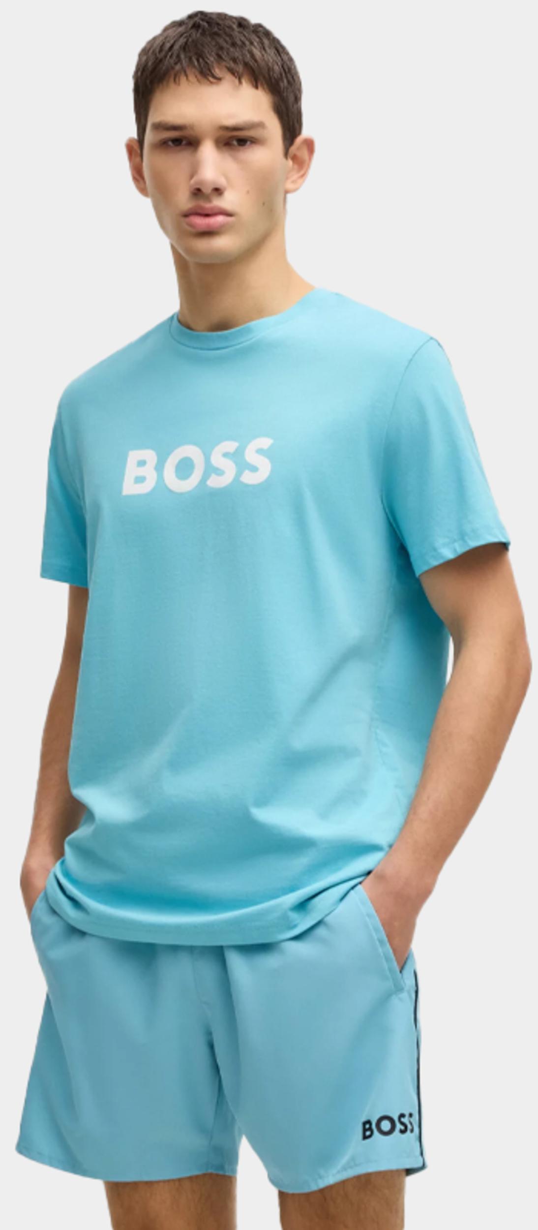 BOSS Black T-shirt korte mouw Blauw T-Shirt RN 10249533 01 50491706/455