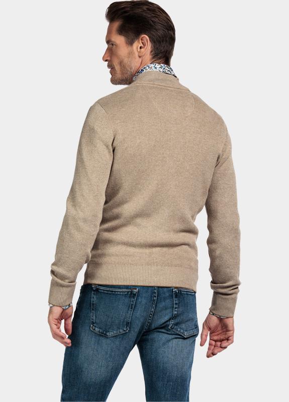 Baileys Vest Bruin Cardigan Zip  all-over 2-tone 522009/855