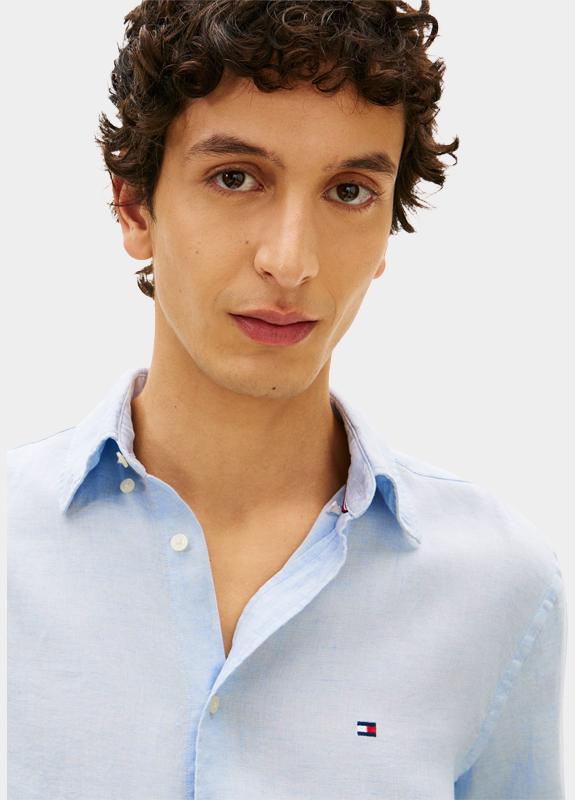 Tommy Hilfiger Casual hemd lange mouw Blauw PIGMENT DYED LI SOLID RF SHIR MW0MW41530/C1O
