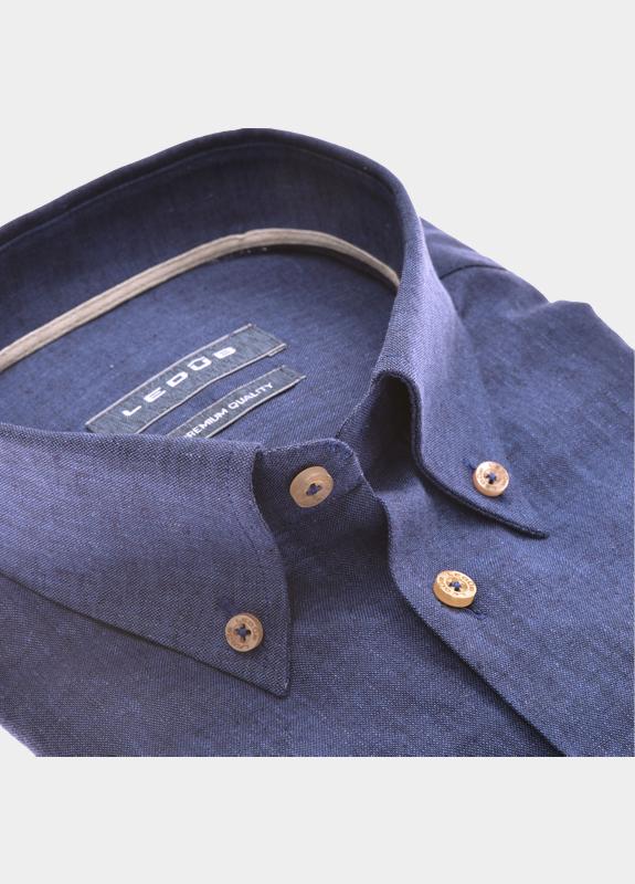 Ledub Business hemd korte mouw Blauw  0701943/180-620-000