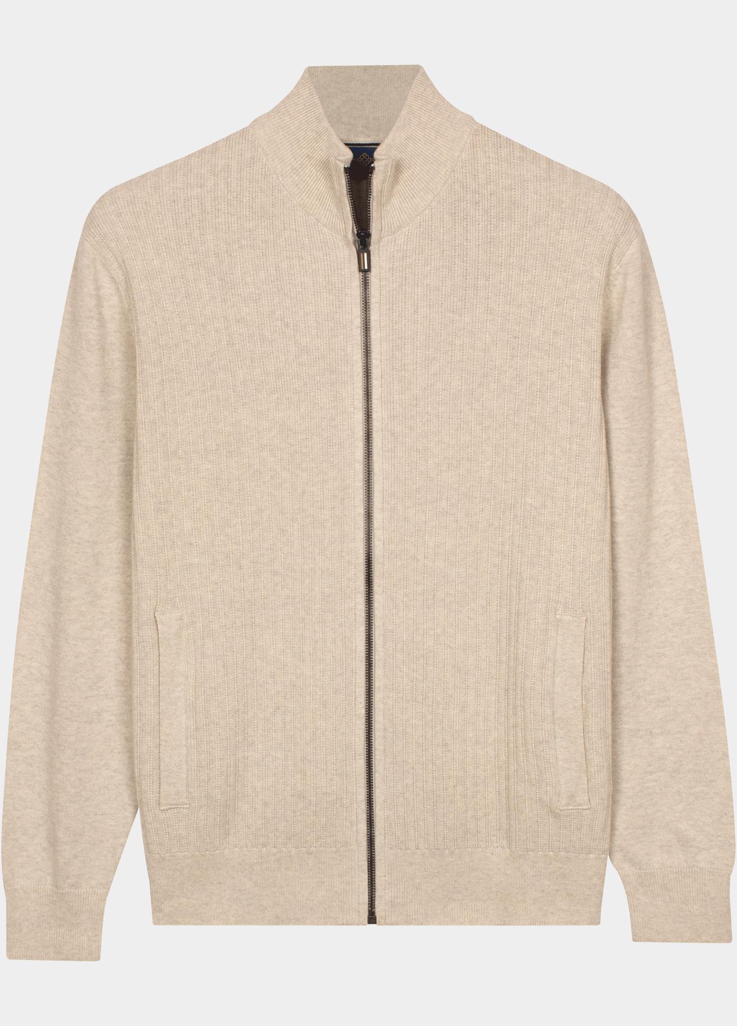 Baileys Vest heren Beige Cardigan Zip  Body Structure 622030/825