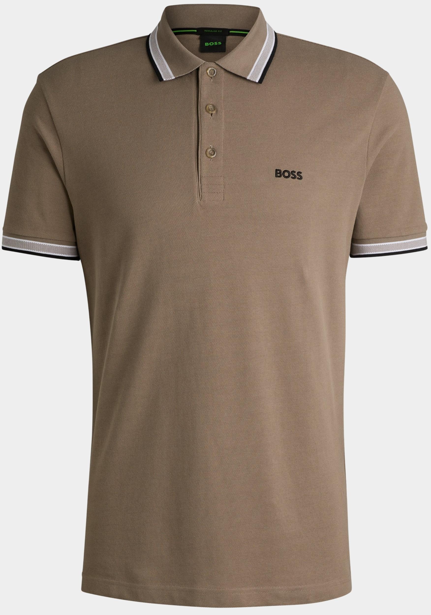 BOSS Green Polo korte mouw Bruin Paddy 10241663 01 50469055/336