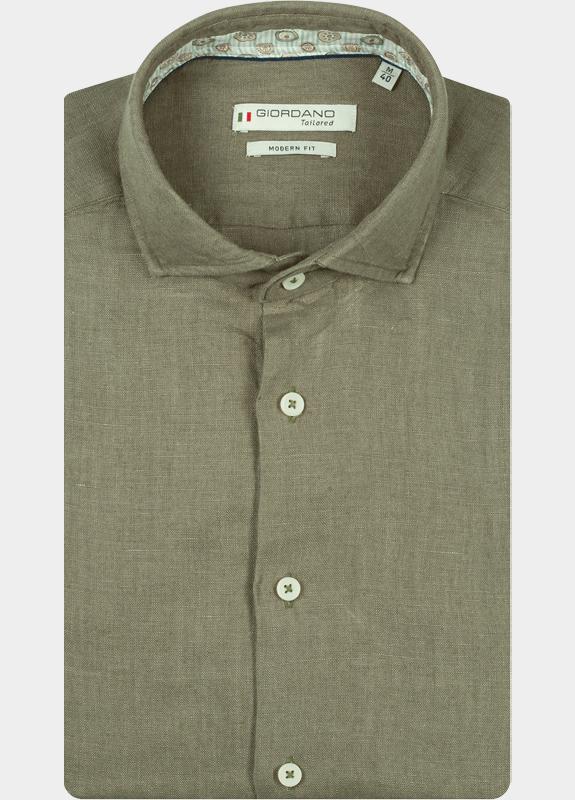 Giordano Overhemd heren Groen Row Long Sleeve Cutaway Soft 617811/70