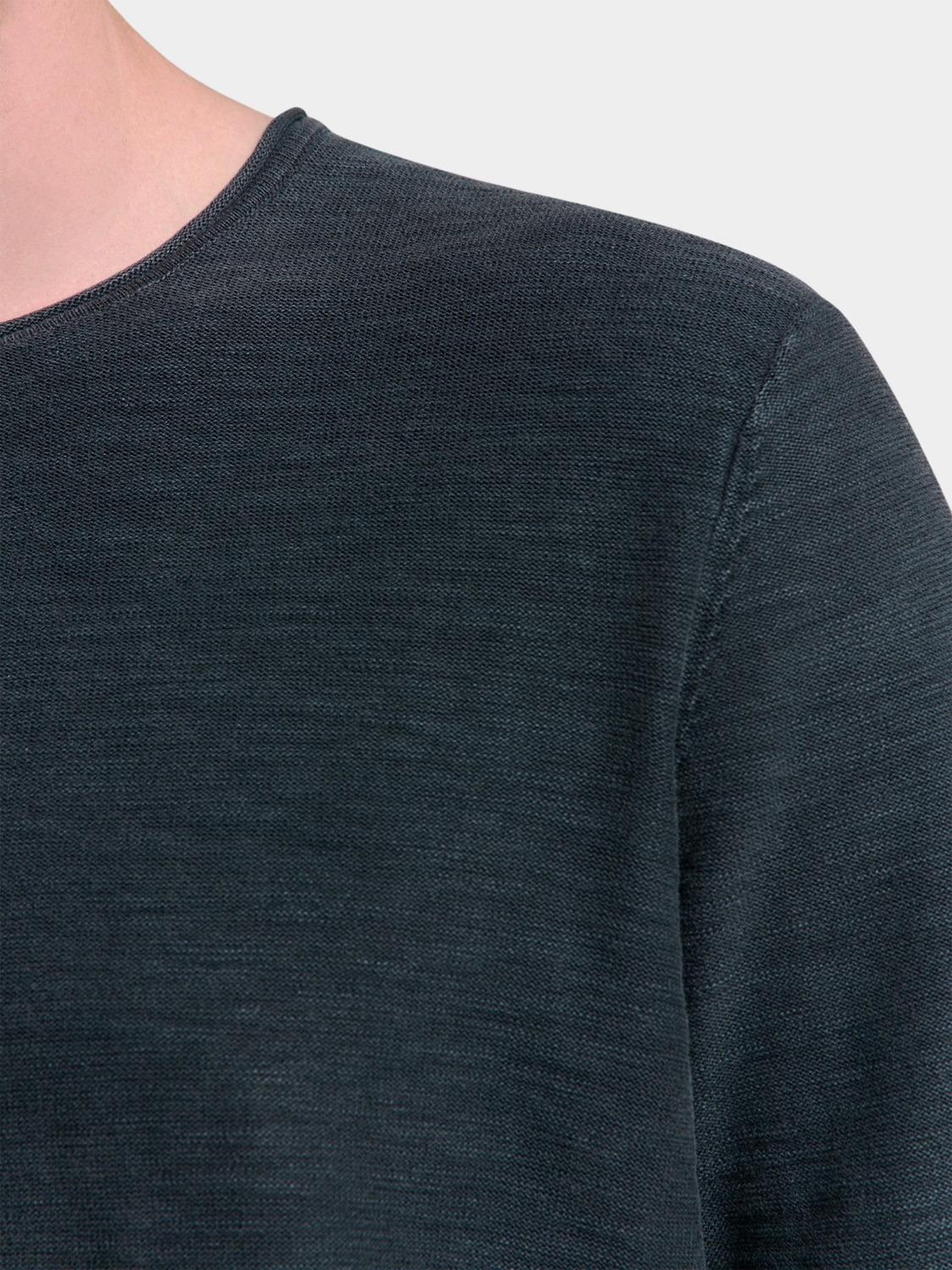 No Excess Pullover Blauw Pullover Crewneck Garment Dye N2101/078