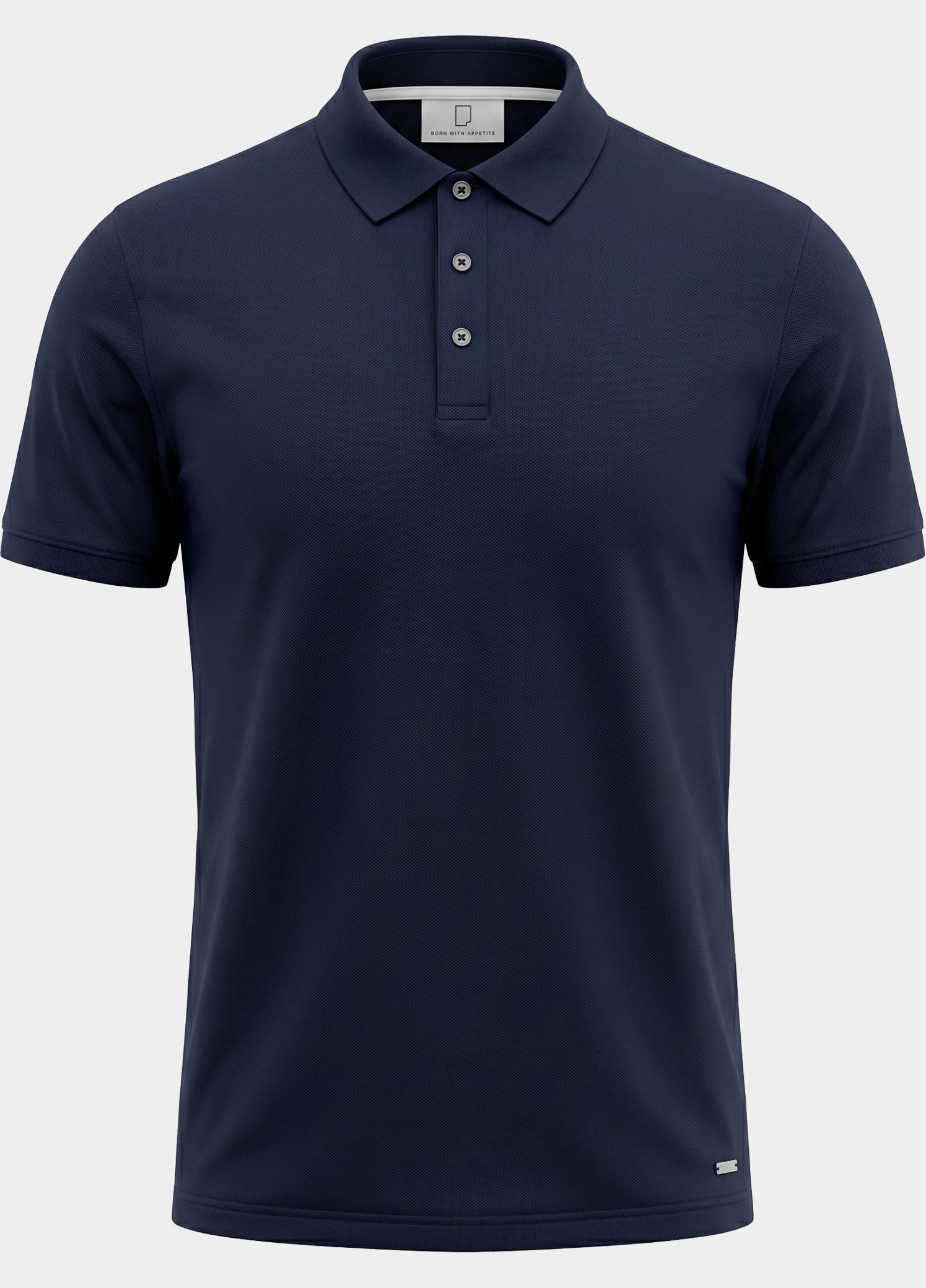 Born With Appetite Polo heren Blauw Arto Polo BWA25108AR22/290 navy