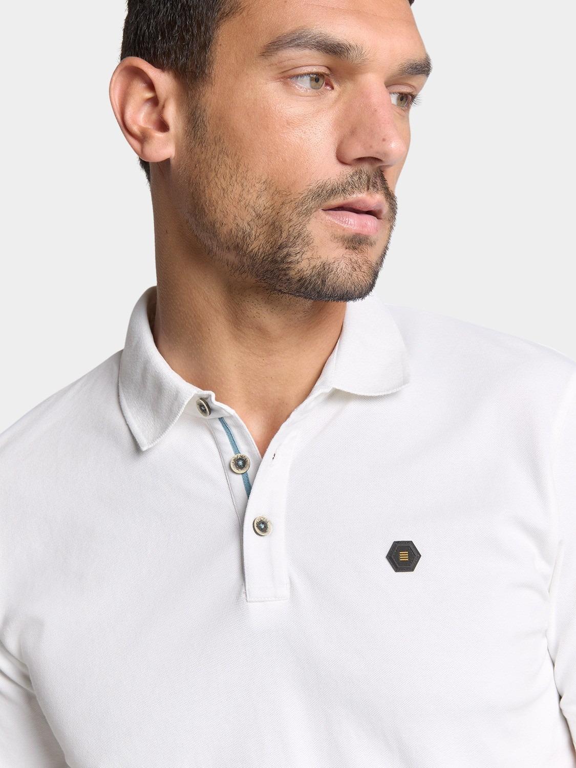 No Excess Polo korte mouw Wit Polo Pique Garment Dyed N3801/010