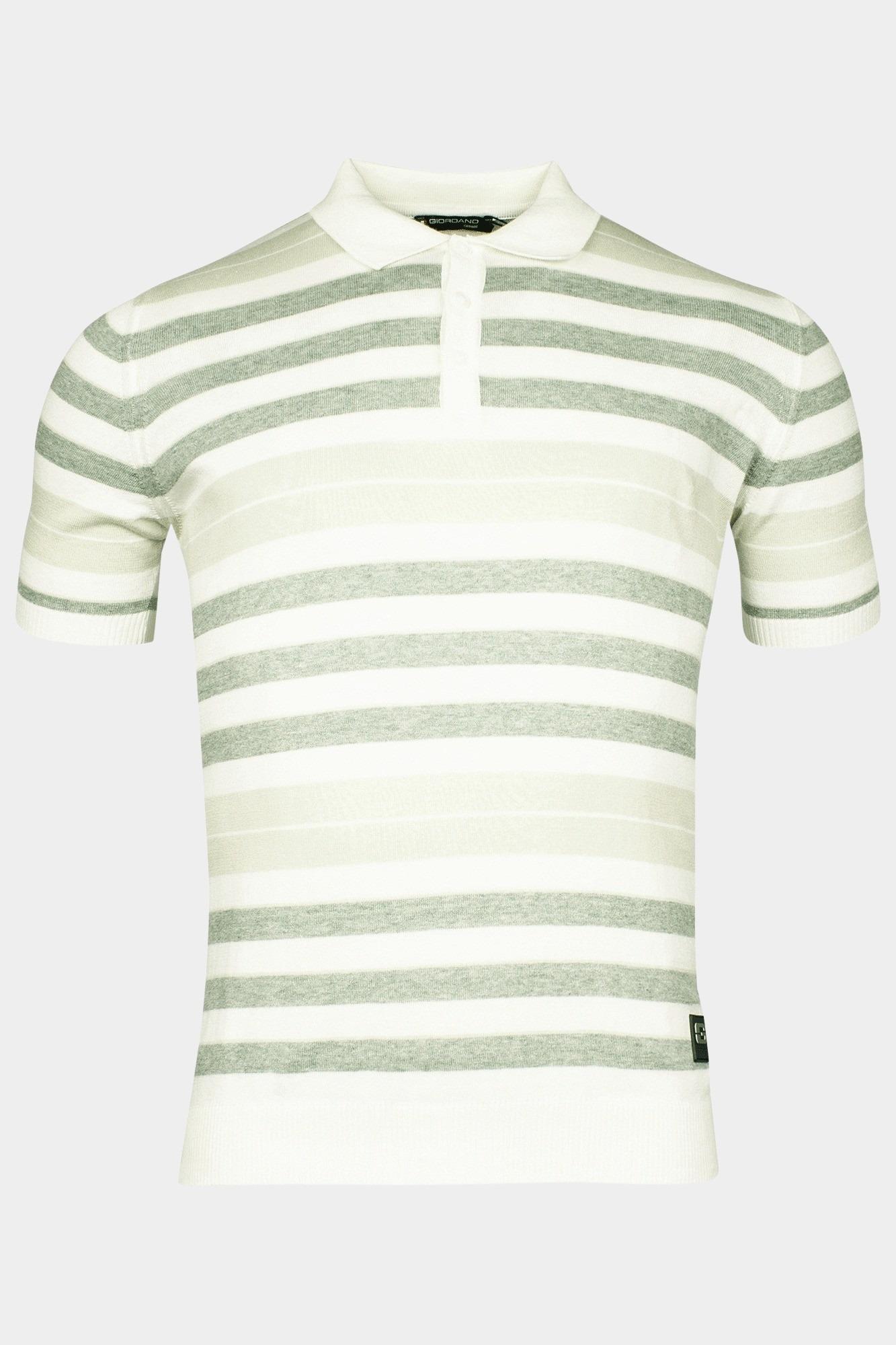 Giordano Polo korte mouw Groen Silvan knitted polo Melange h 516594/70
