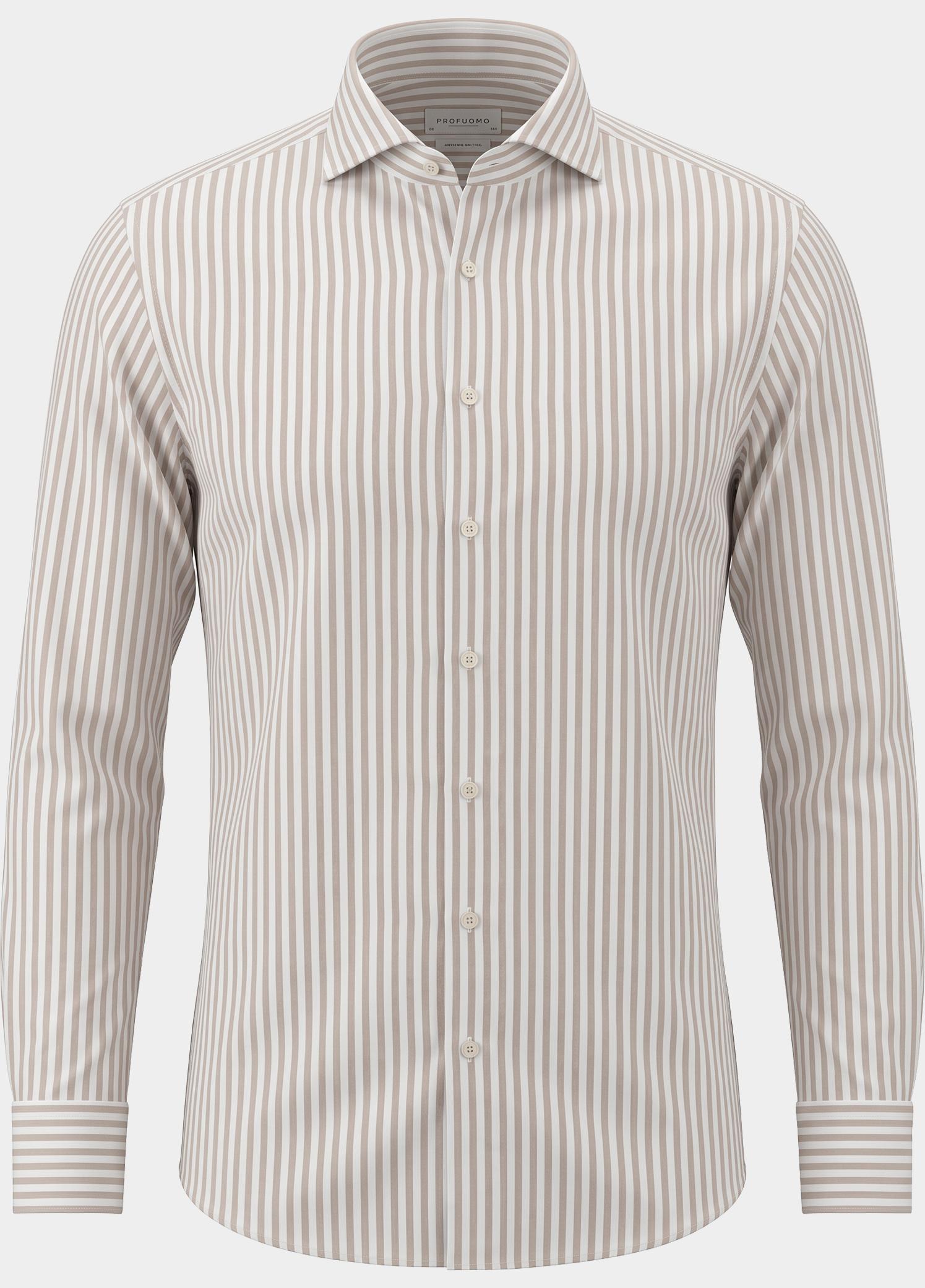 Profuomo Zakelijk overhemd heren Beige  PPXH30024/A