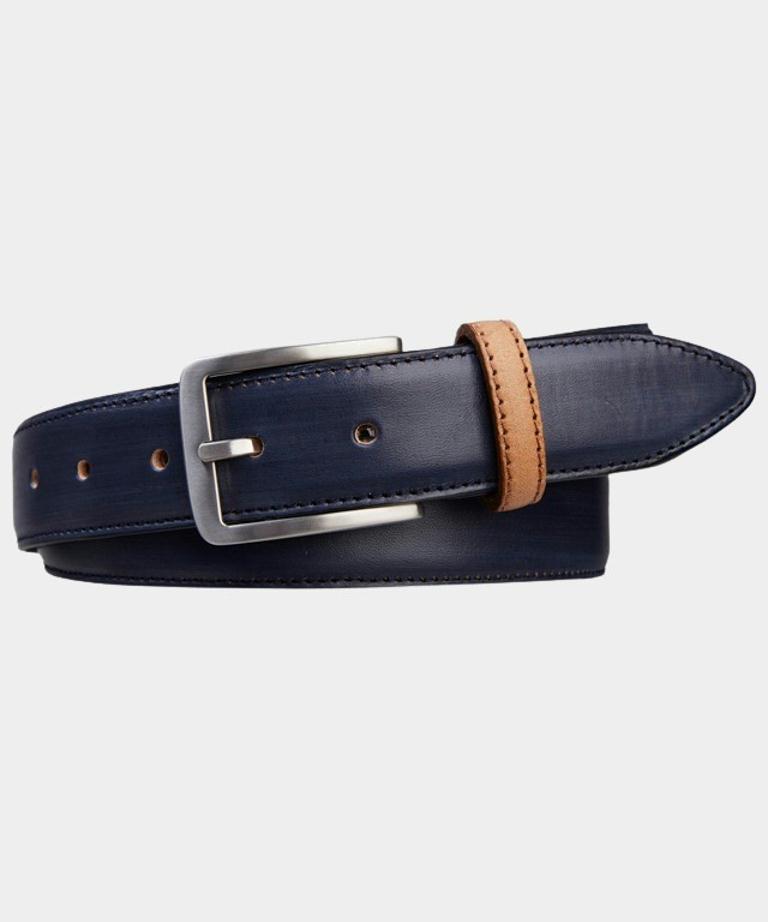 Profuomo Riem Blauw belt handpolished blue PP1R000141/400